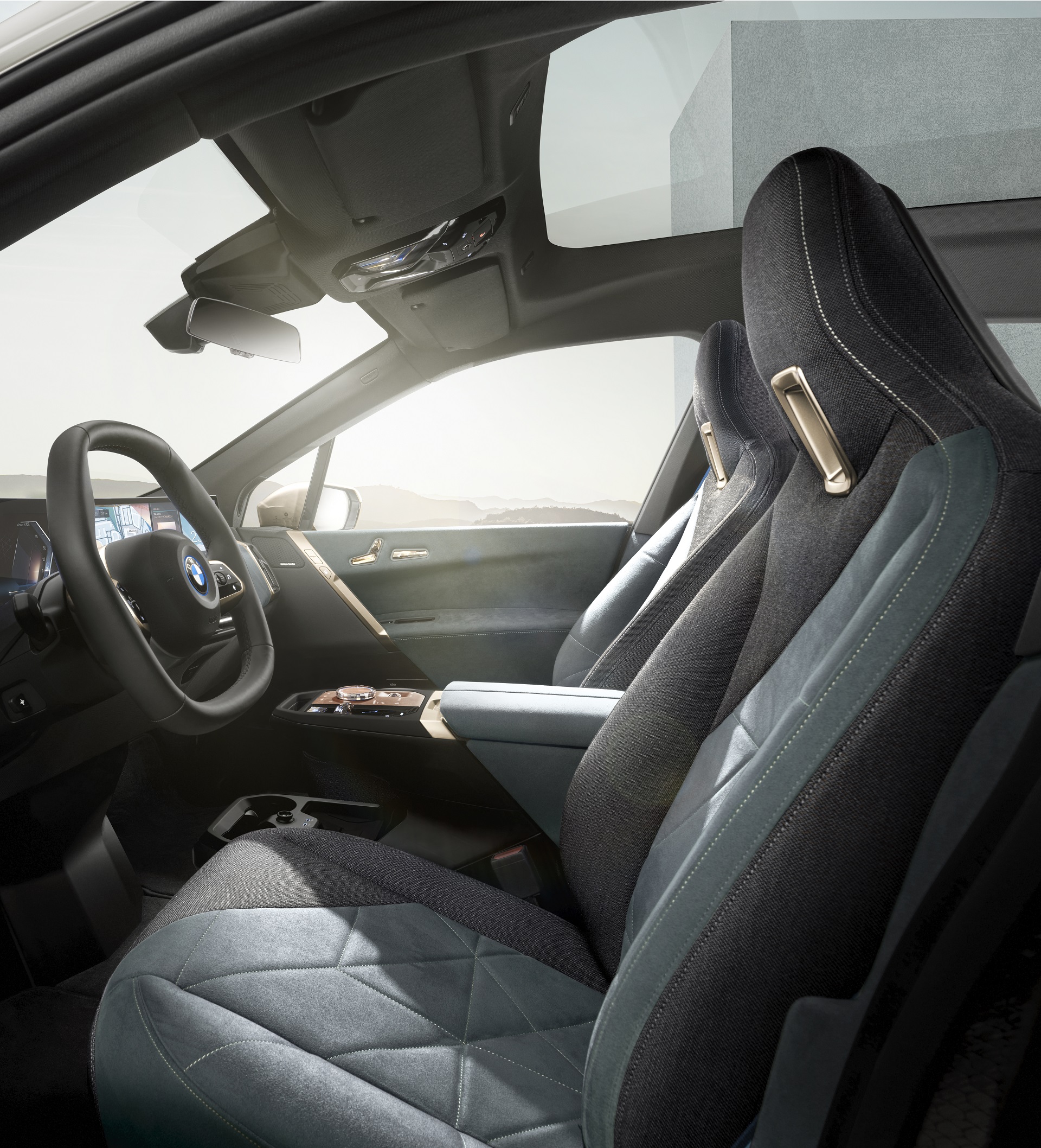 Download 2022 BMW iX - Interior, Front Seats HD Phone Wallpaper 1920x2116 #69