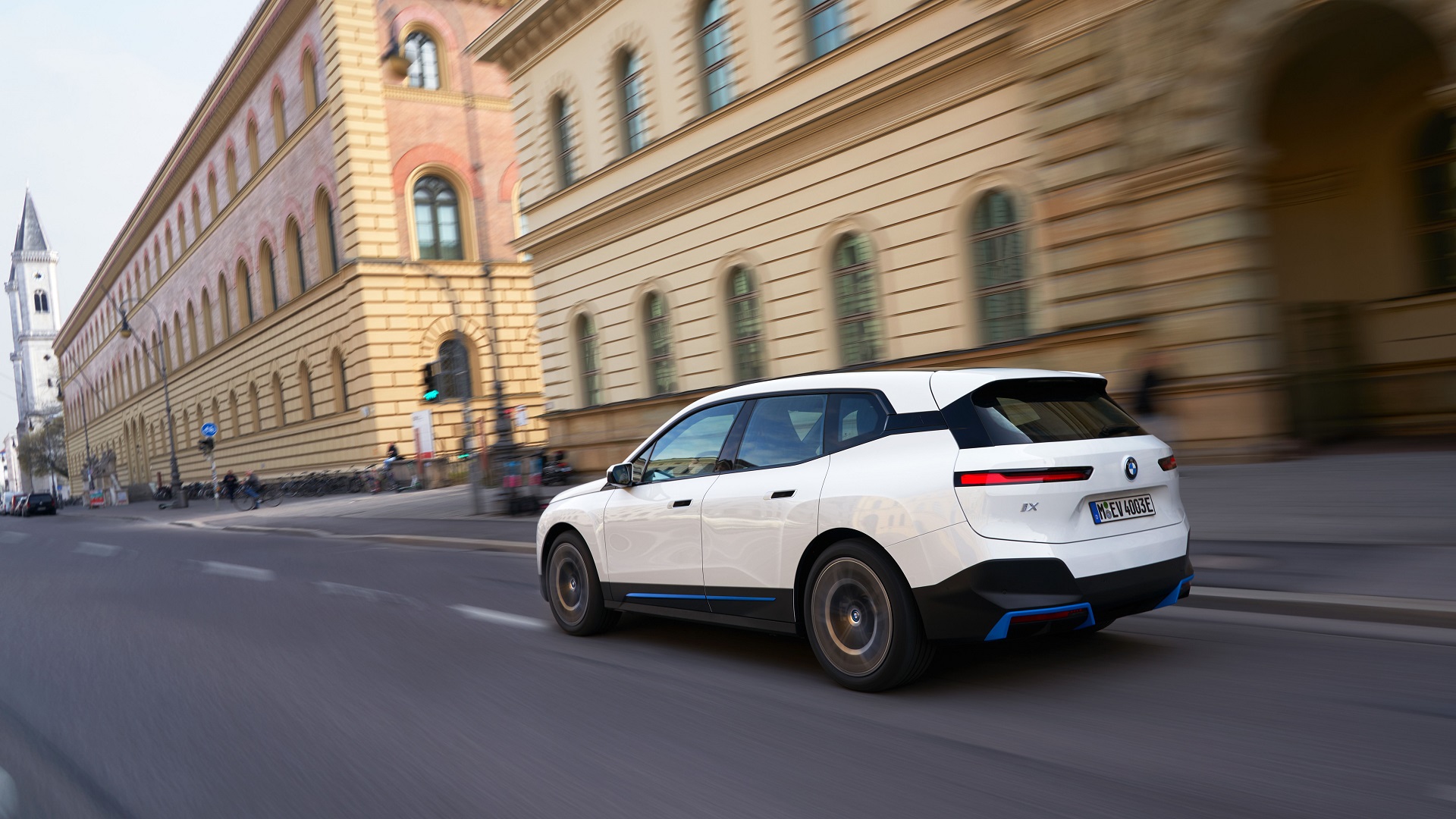 Download 2022 BMW iX xDrive40 - Rear Three-Quarter HD Wallpaper 1920x1080 #89