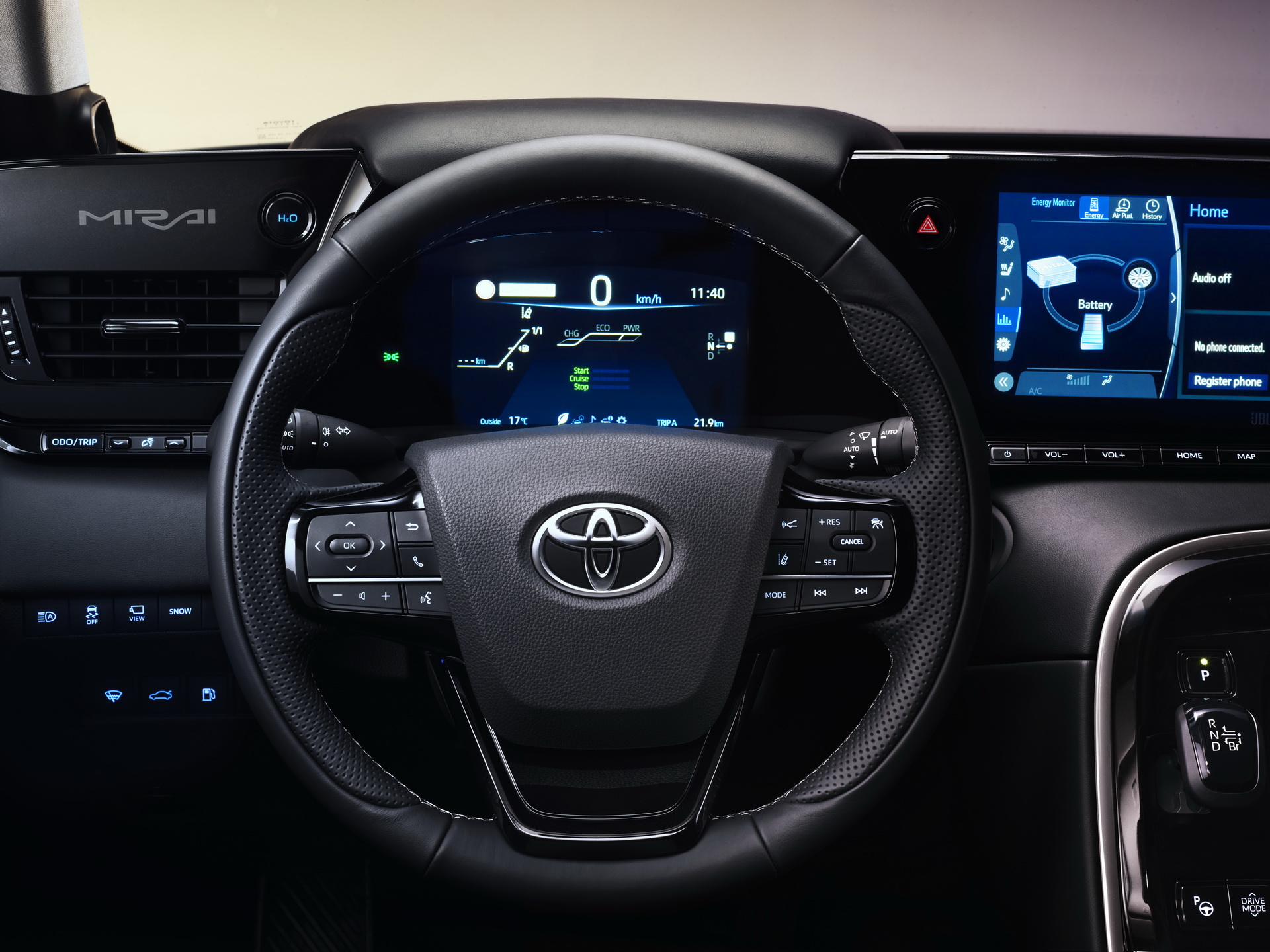 Download 2021 Toyota Mirai - Interior, Steering Wheel HD Wallpaper 1920x1440 #116