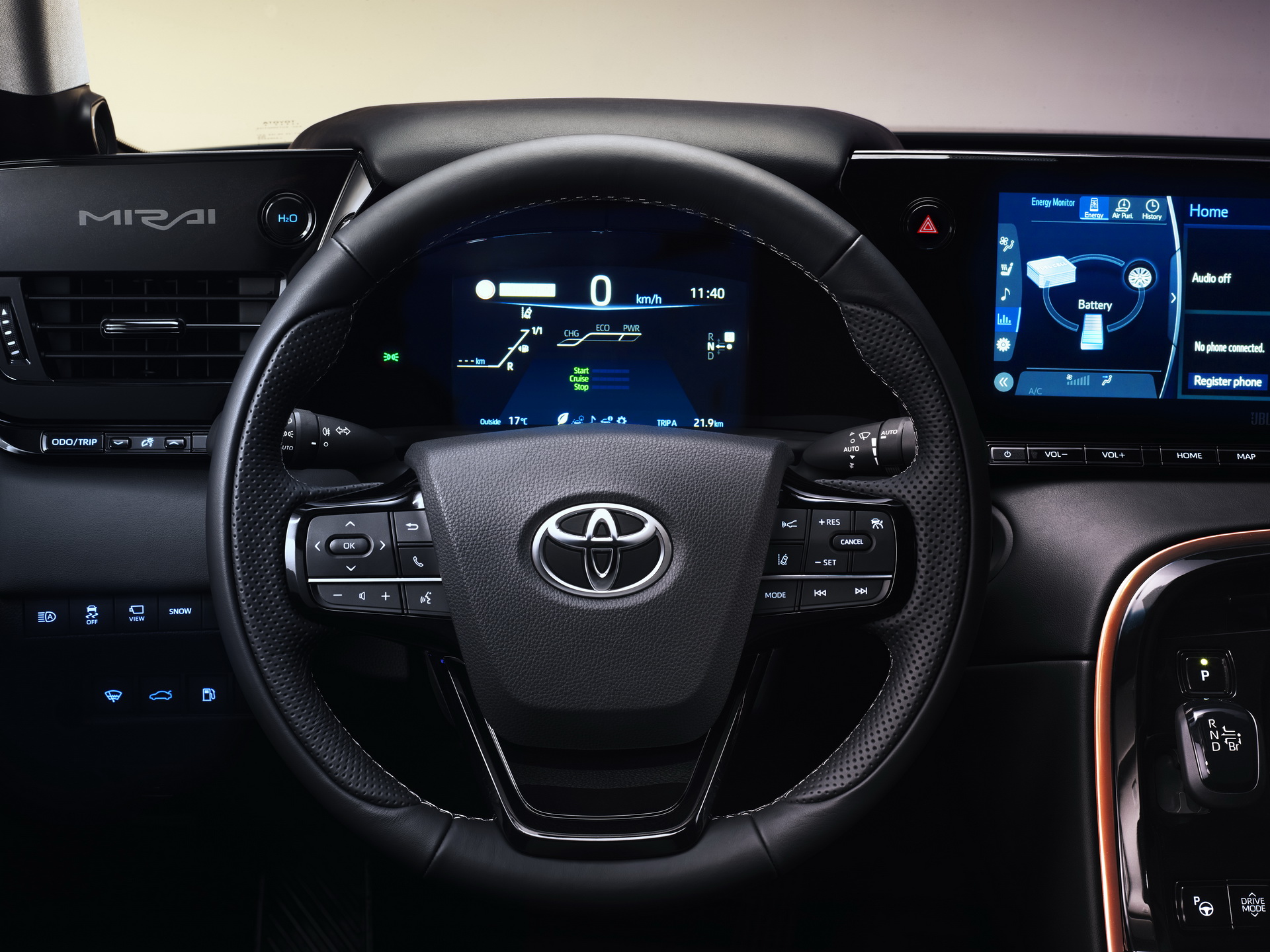 Download 2021 Toyota Mirai - Interior, Steering Wheel HD Wallpaper 1920x1440 #115