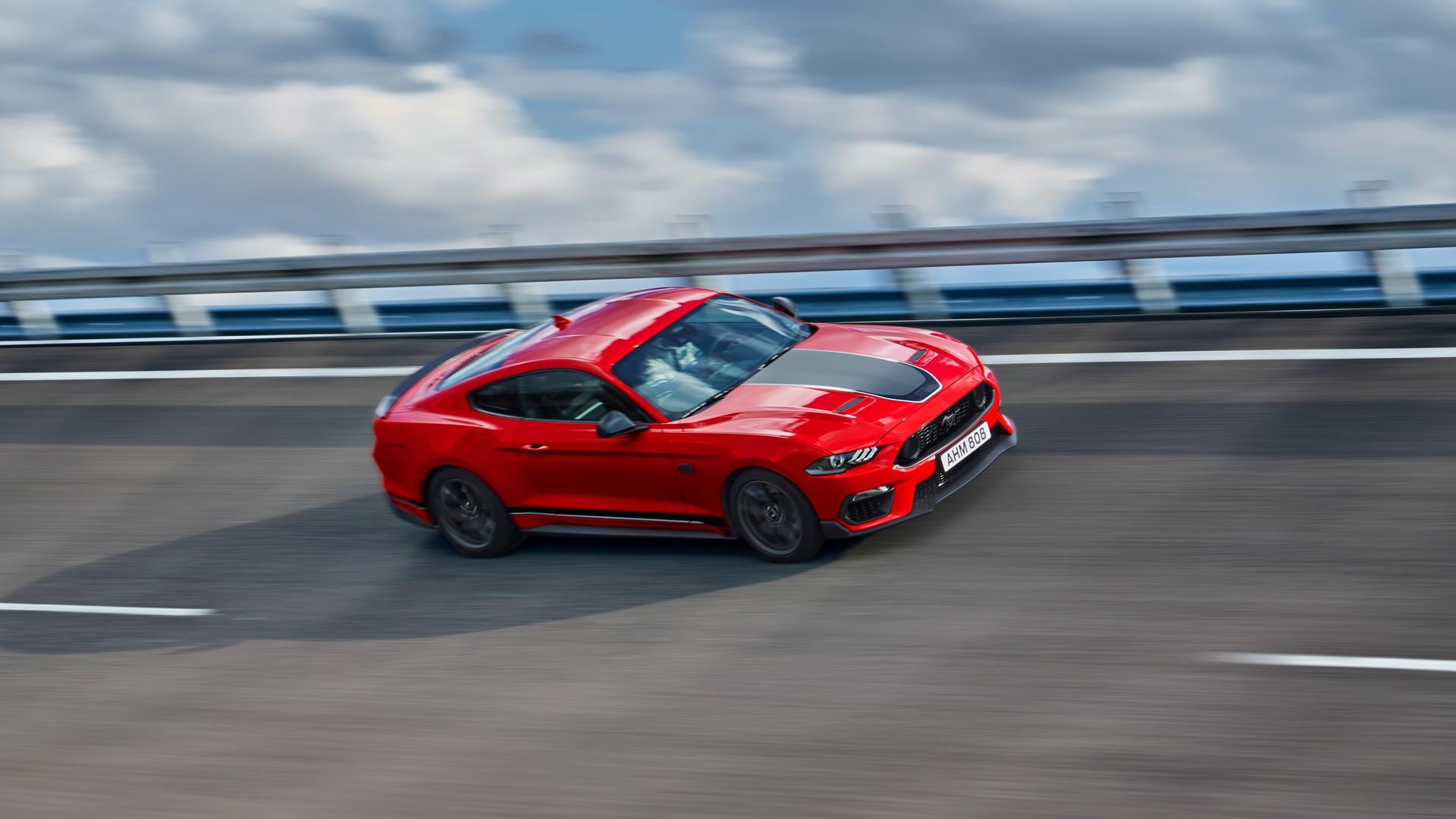 Download 2021 Ford Mustang Mach 1 - Front Three-Quarter HD Wallpaper 1920x1080 #16