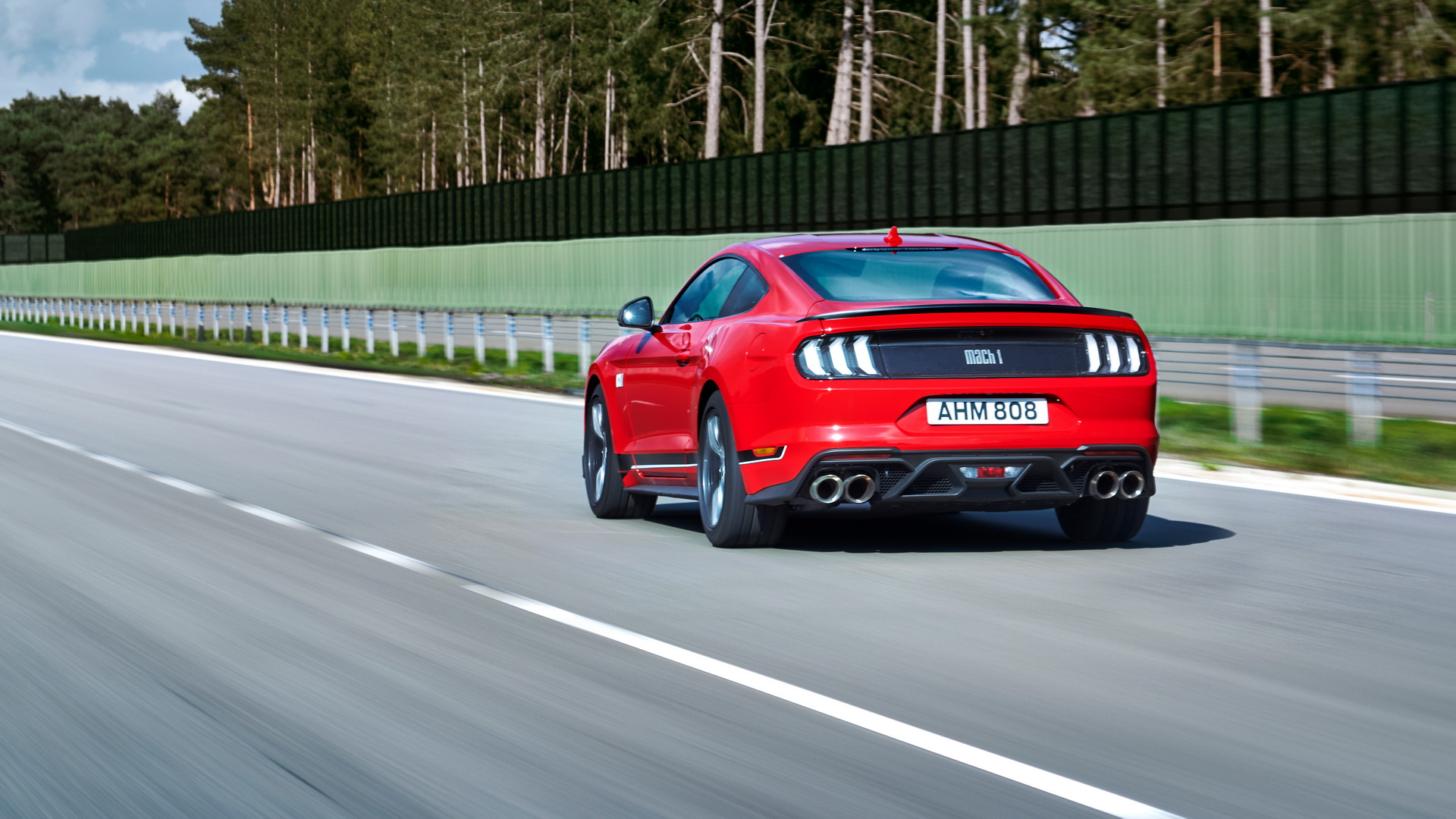 Download 2021 Ford Mustang Mach 1 - Rear HD Wallpaper 1920x1080 #21