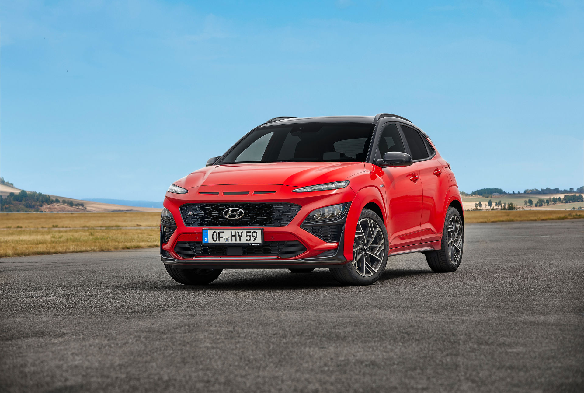 Download 2021 Hyundai Kona N Line - Front Three-Quarter HD Wallpaper 1920x1291 #1