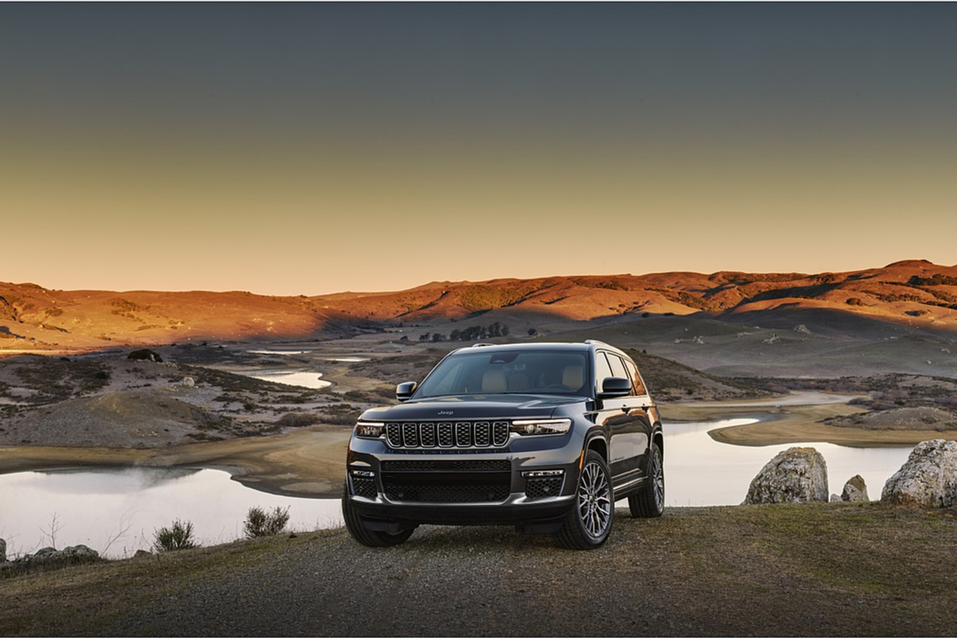 Download 2021 Jeep Grand Cherokee L Summit Reserve - Front HD Wallpaper 1921x1280 #39