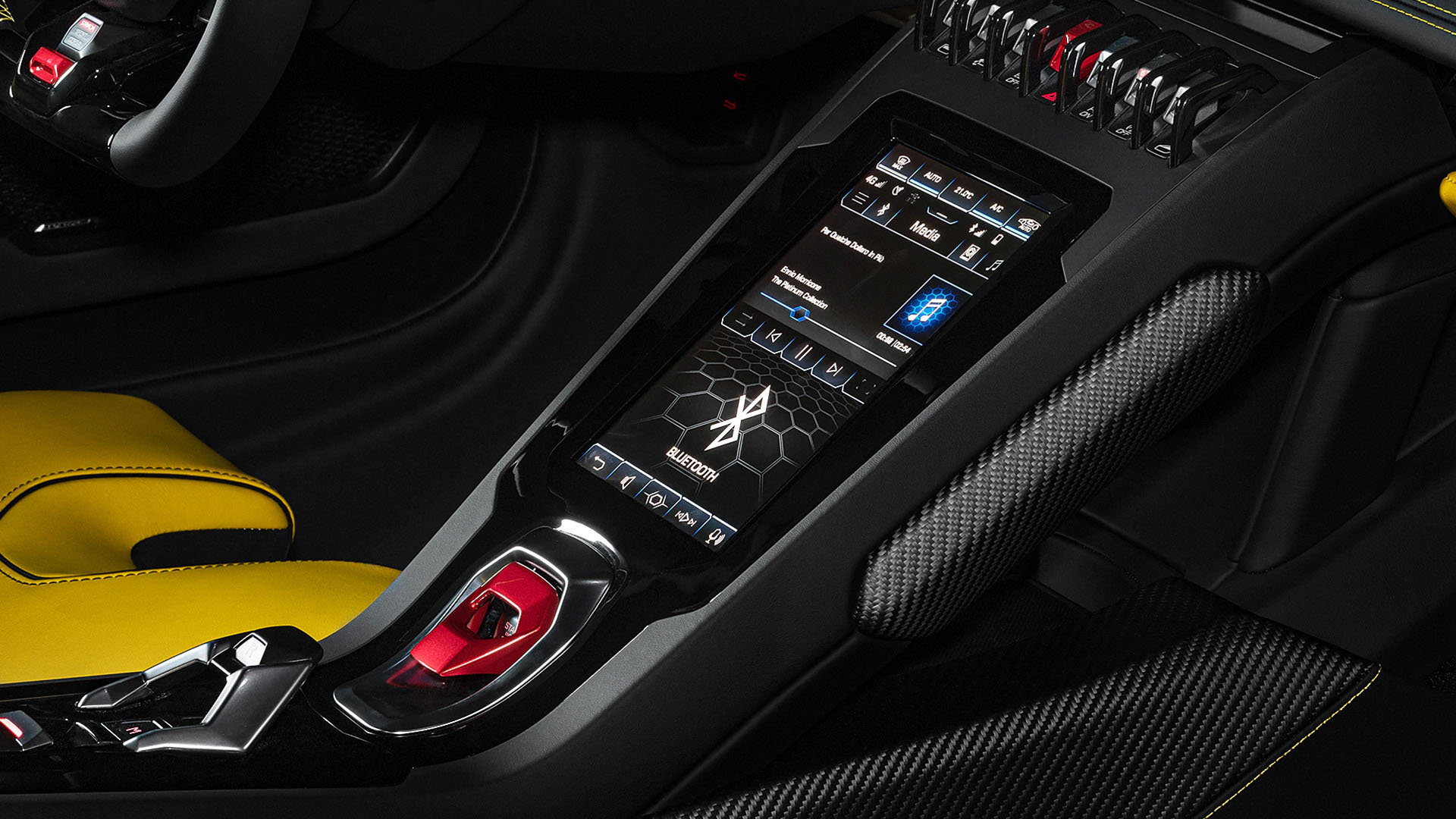 Download 2021 Lamborghini Huracán EVO RWD - Central Console HD Wallpaper 1920x1080 #28