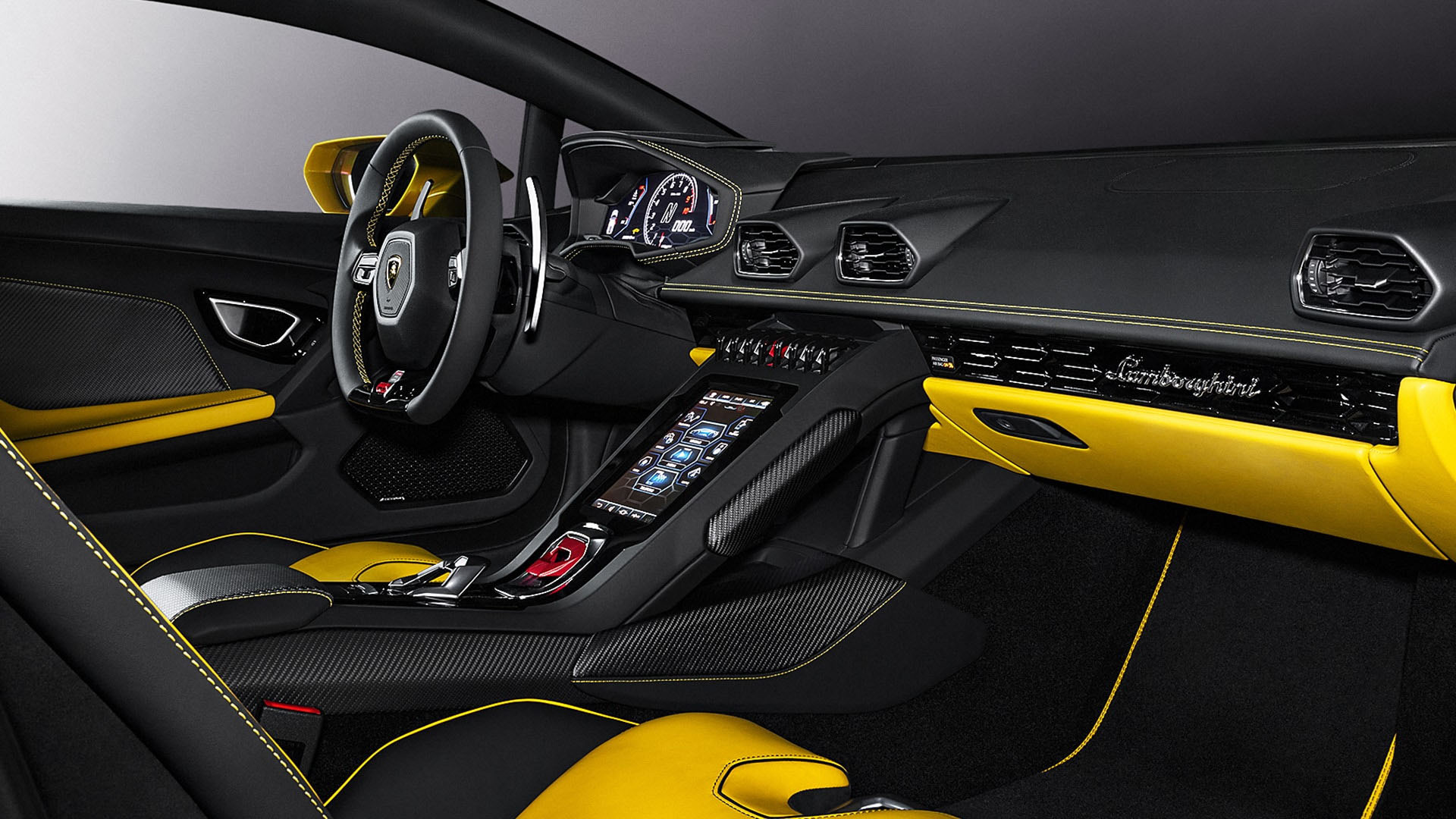 Download 2021 Lamborghini Huracán EVO RWD - Interior HD Wallpaper 1920x1080 #27
