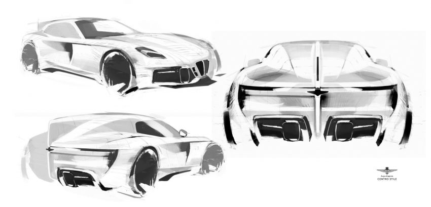 2021 Touring Superleggera Aero 3 - Design Sketch Wallpaper 850x409 #112