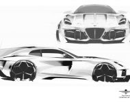 2021 Touring Superleggera Aero 3 - Design Sketch Wallpaper 190x150