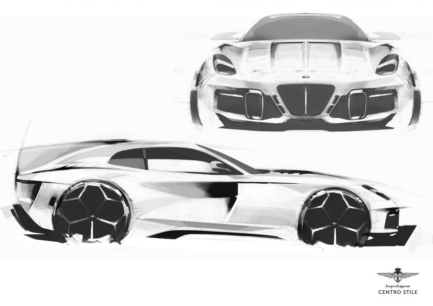 2021 Touring Superleggera Aero 3 - Design Sketch Wallpaper 850x601 #113