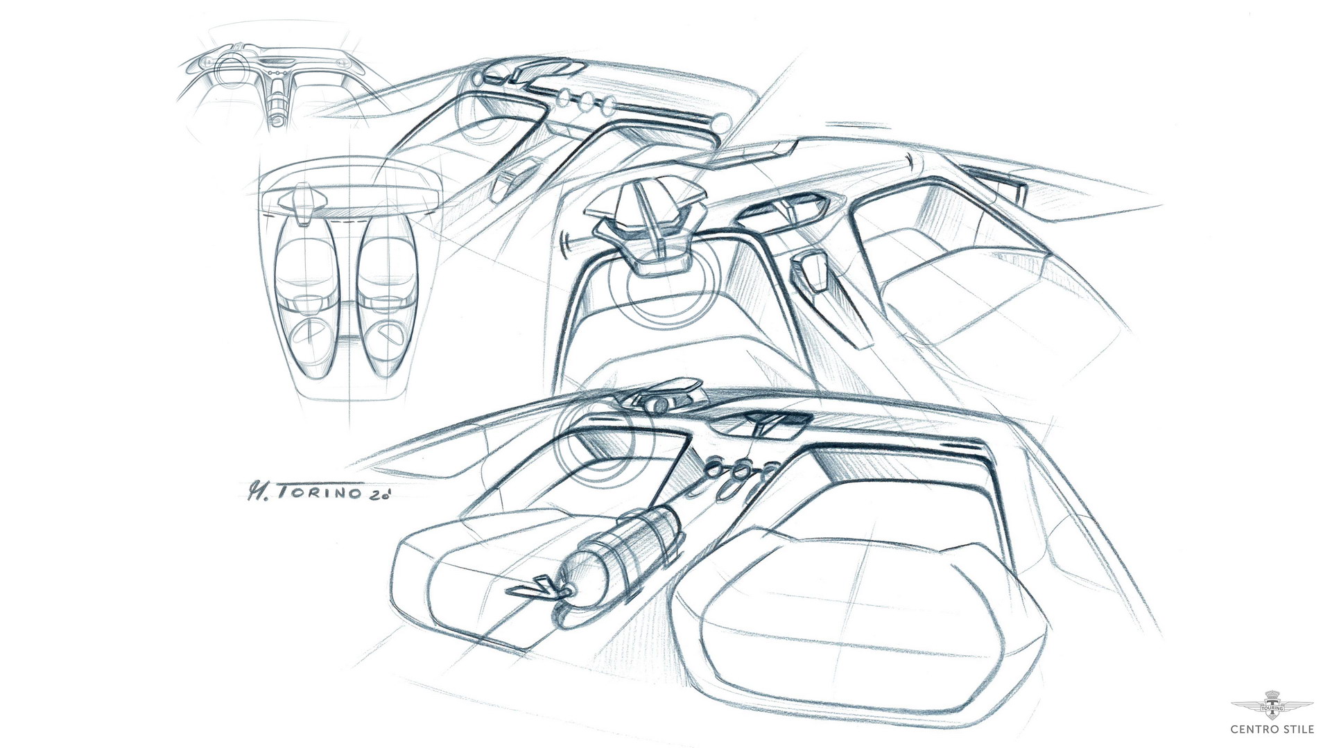 Download 2021 Touring Superleggera Aero 3 - Design Sketch HD Wallpaper 1921x1079 #115