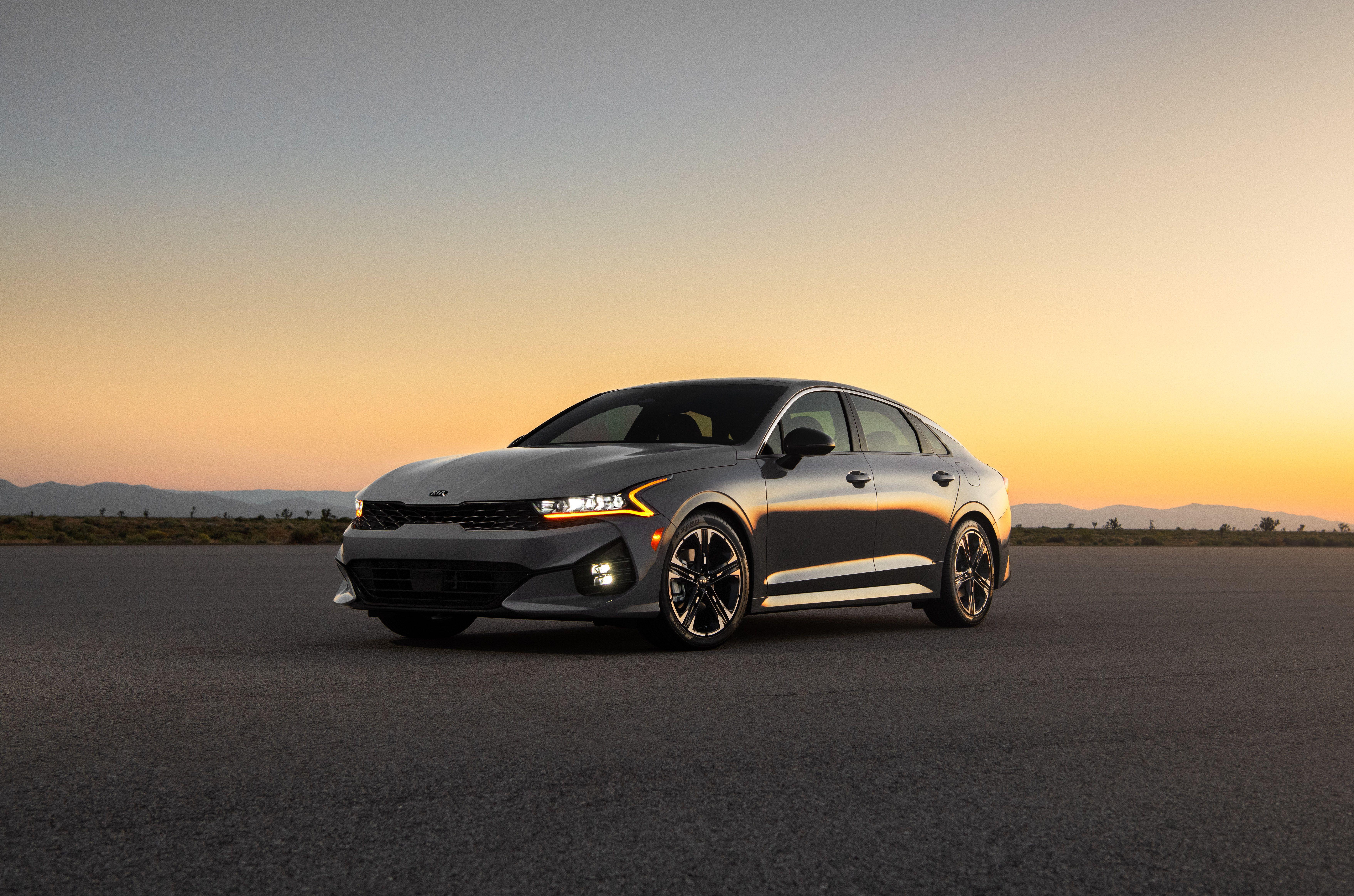 Download 2021 Kia K5 GT-Line AWD - Front Three-Quarter HD Wallpaper 7030x4653 #9