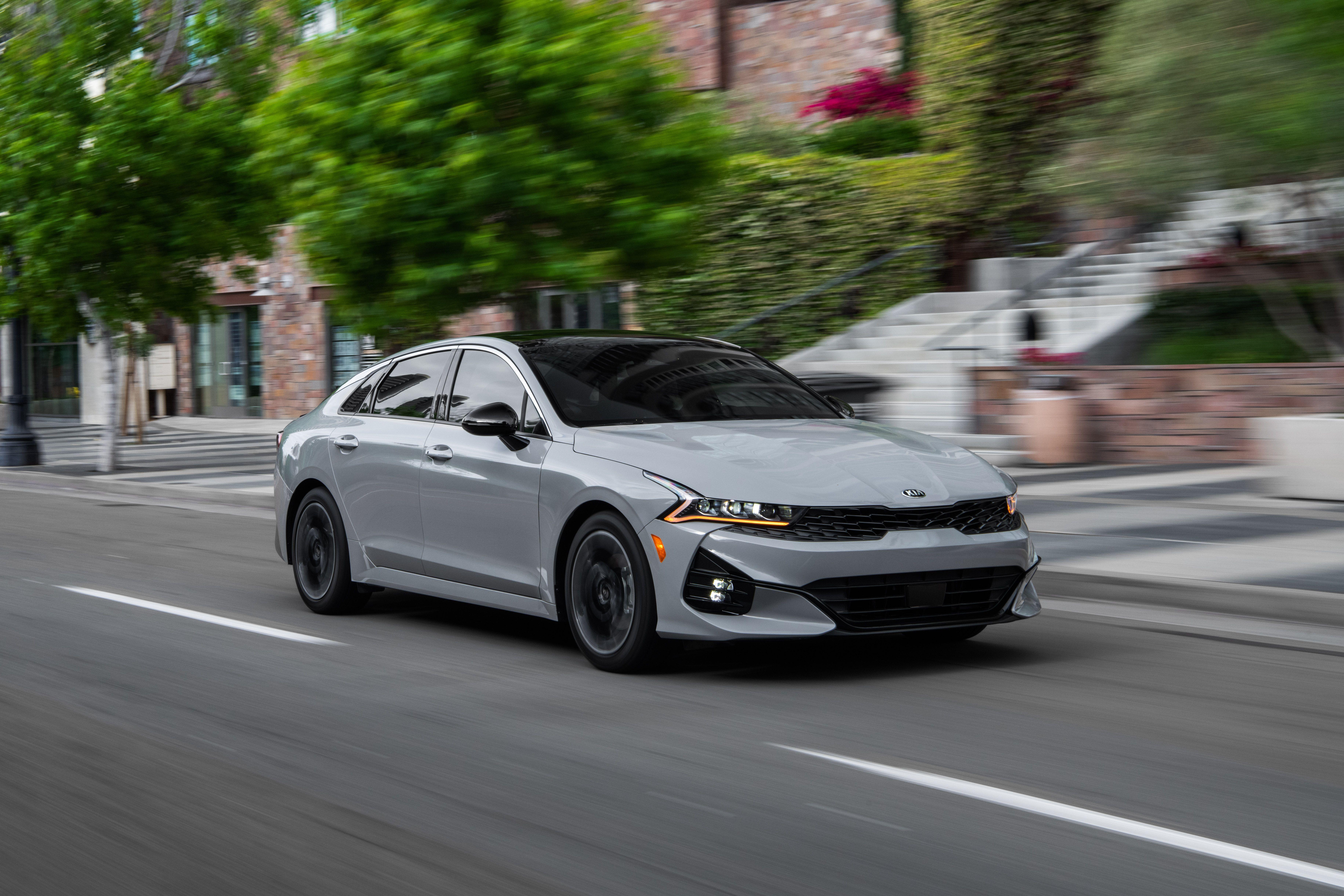 Download 2021 Kia K5 GT-Line AWD - Front Three-Quarter HD Wallpaper 7323x4882 #2
