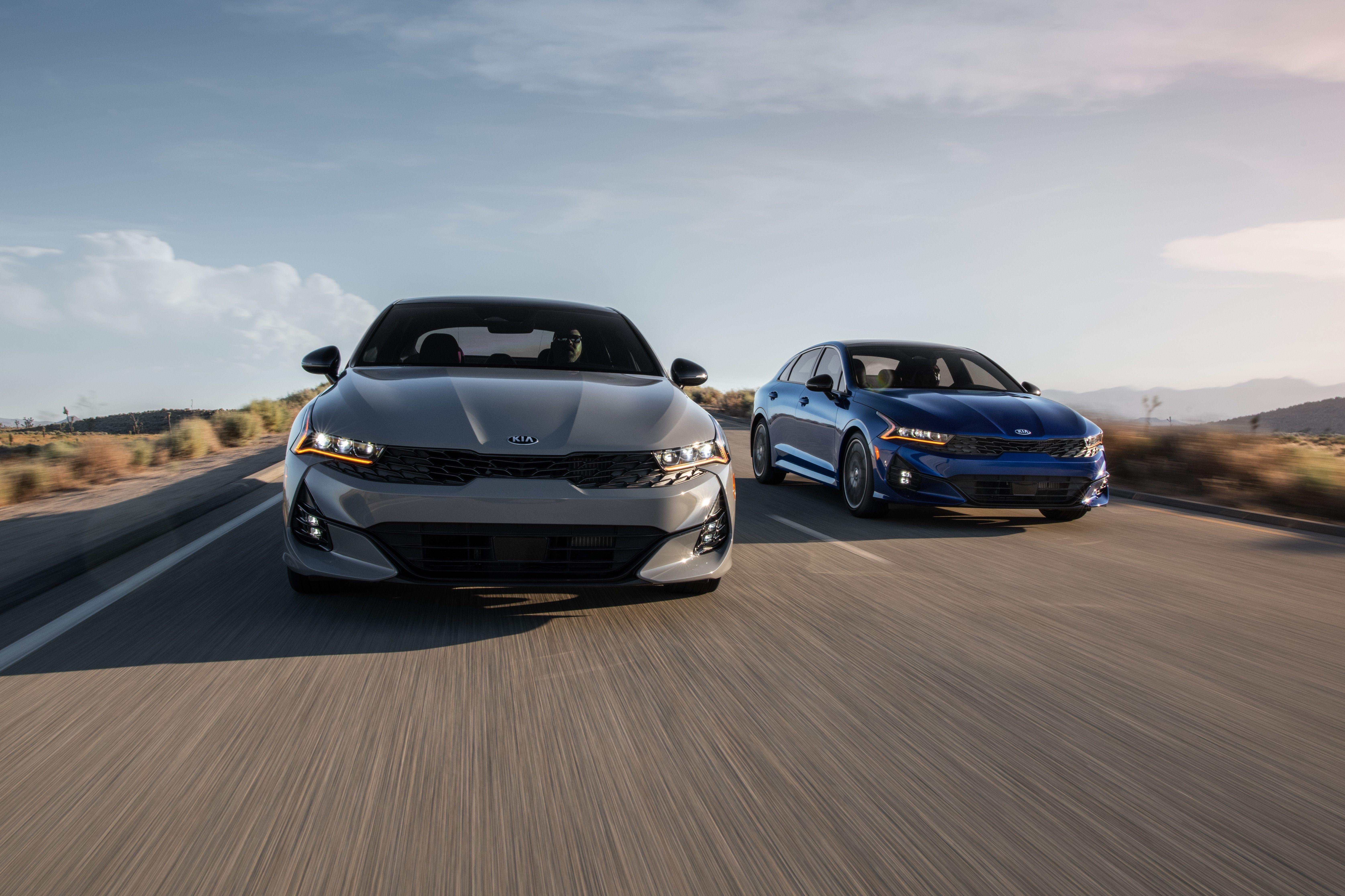 Download 2021 Kia K5 GT-Line AWD and Kia K5 GT - Front HD Wallpaper 6698x4465 #8
