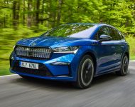 2021 Skoda Enyaq Sportline iV 80x - Front Three-Quarter Wallpaper 190x150