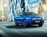 2021 Skoda Enyaq Sportline iV 80x - Front Three-Quarter Wallpaper 190x150