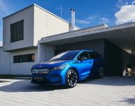 2021 Skoda Enyaq Sportline iV 80x - Front Three-Quarter Wallpaper 190x150