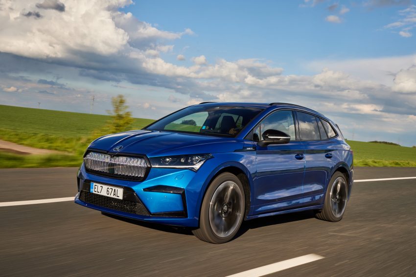 2021 Skoda Enyaq Sportline iV 80x - Front Three-Quarter Wallpaper 850x567 #1