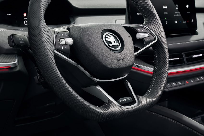2021 Skoda Enyaq Sportline iV 80x - Interior, Steering Wheel Wallpaper 850x567 #89