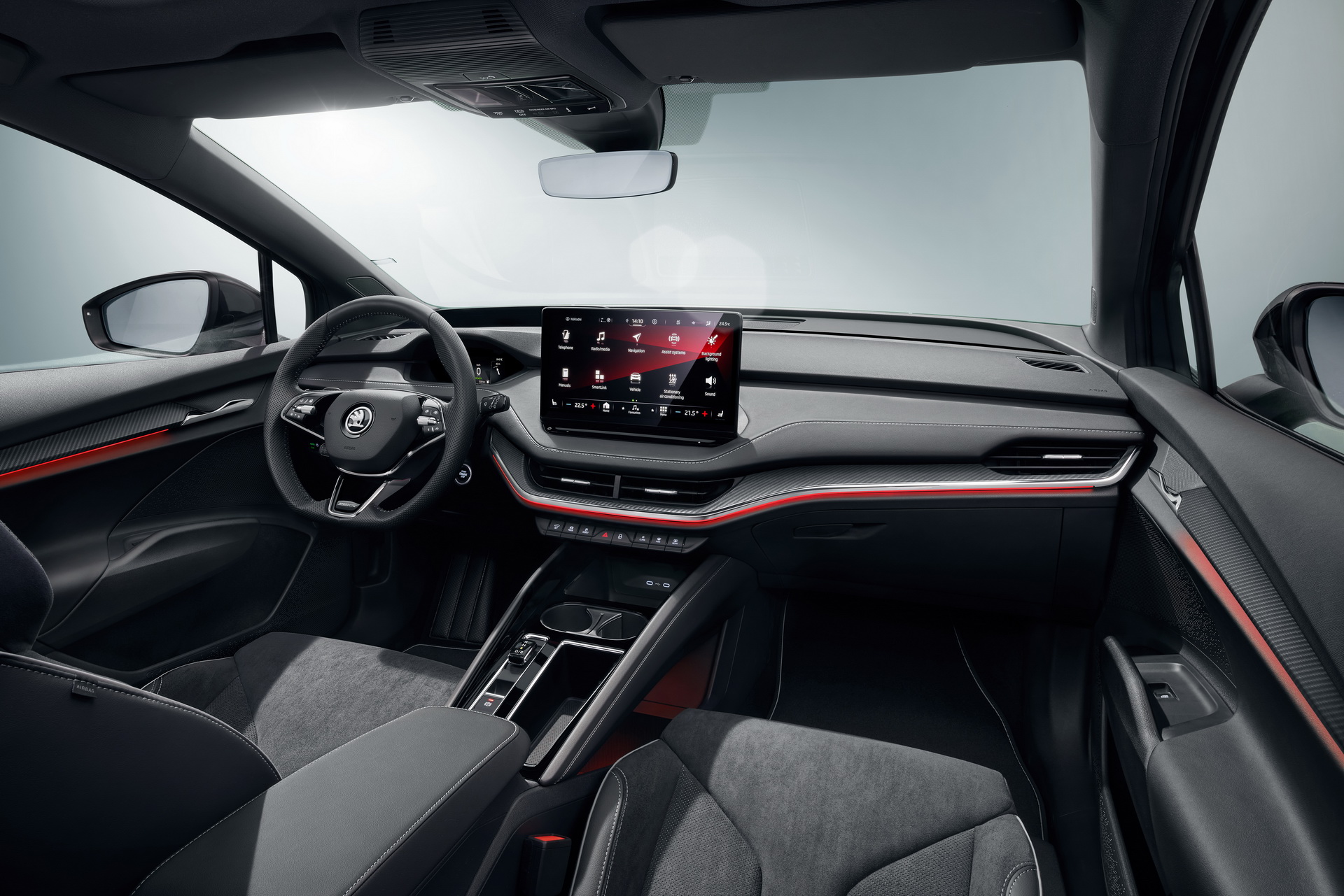 Download 2021 Skoda Enyaq Sportline iV 80x - Interior HD Wallpaper 1920x1281 #91