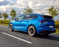 2021 Skoda Enyaq Sportline iV 80x - Rear Three-Quarter Wallpaper 190x150
