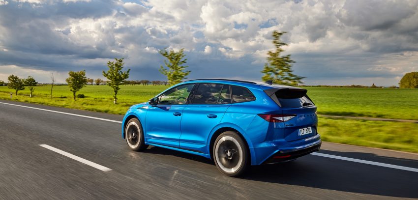 2021 Skoda Enyaq Sportline iV 80x - Rear Three-Quarter Wallpaper 850x407 #8