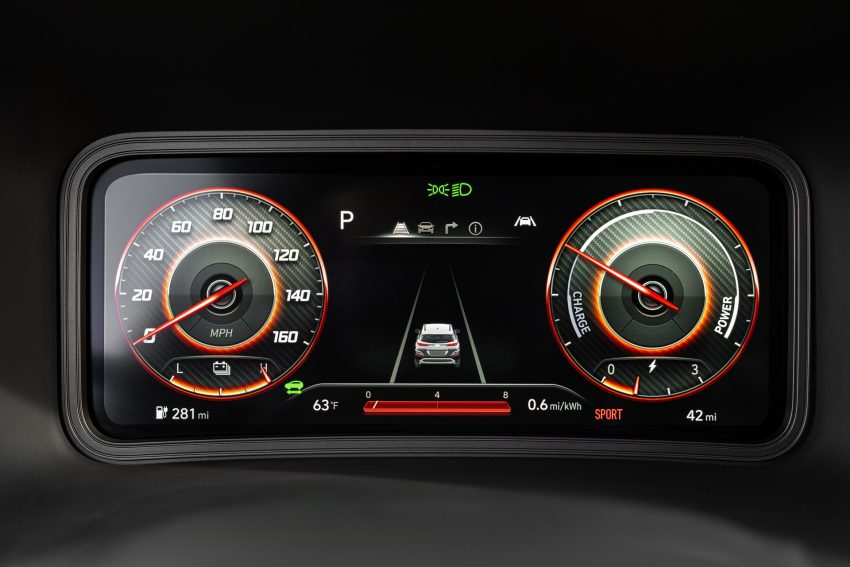 2022 Hyundai Kona Electric - Digital Instrument Cluster Wallpaper 850x567 #13