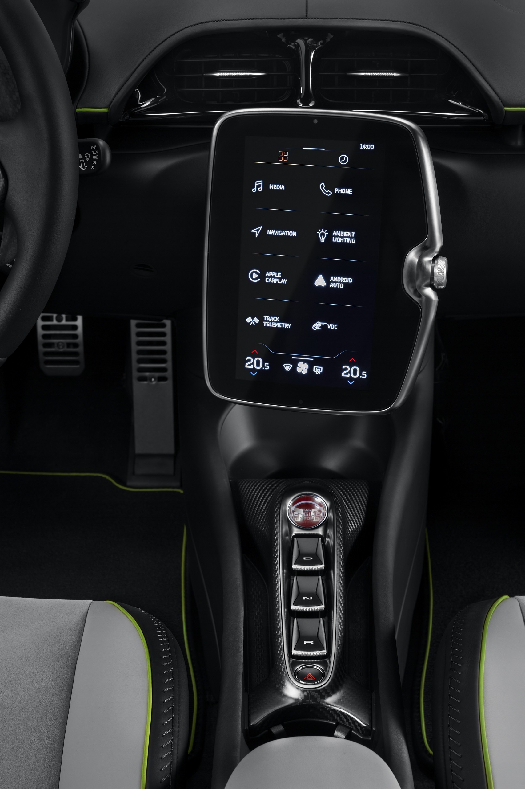 Download 2022 McLaren Artura - Central Console HD Phone Wallpaper 1706x2560 #46