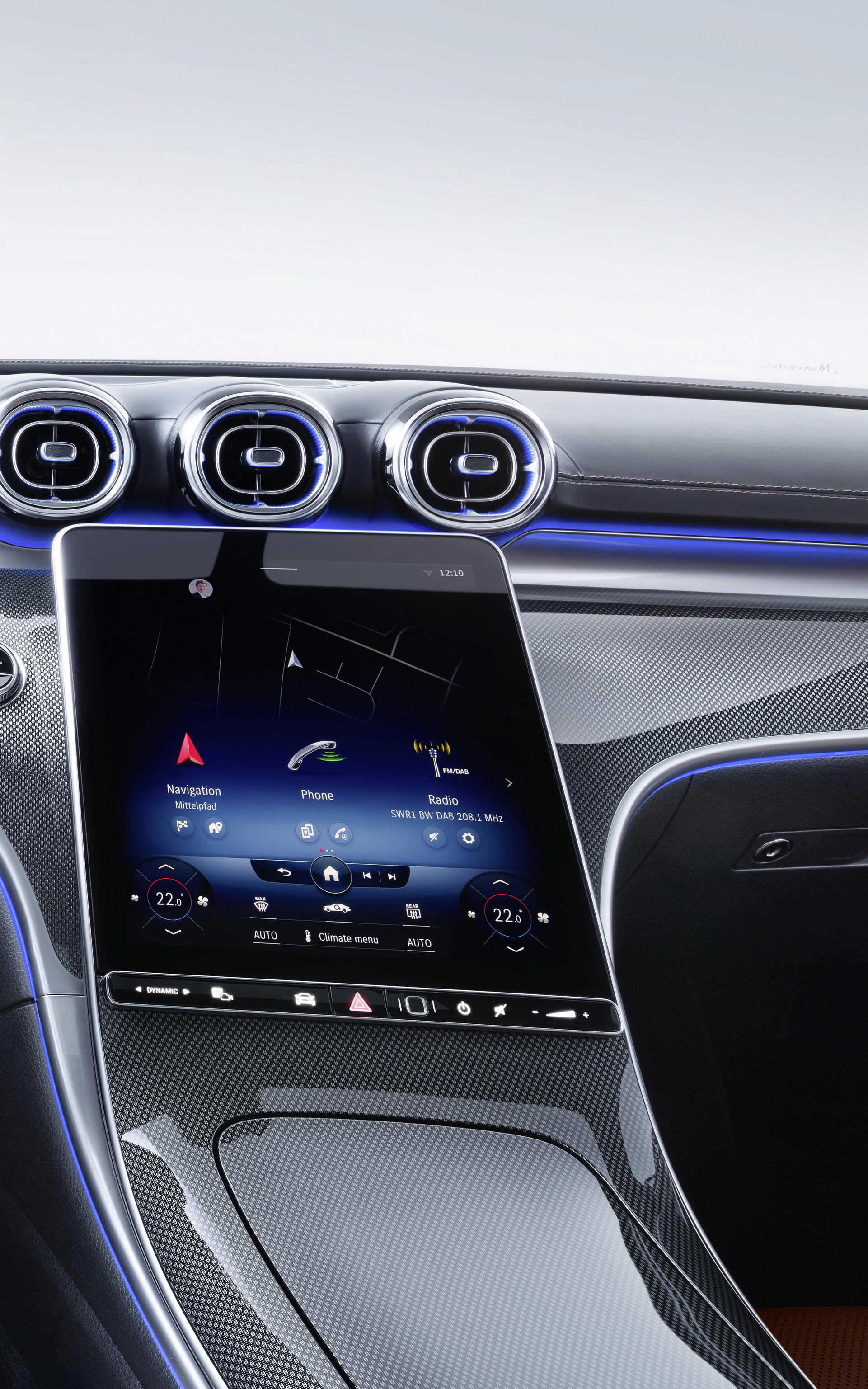 Download 2022 Mercedes-Benz C-Class - Central Console HD Phone Wallpaper 1921x3073 #66