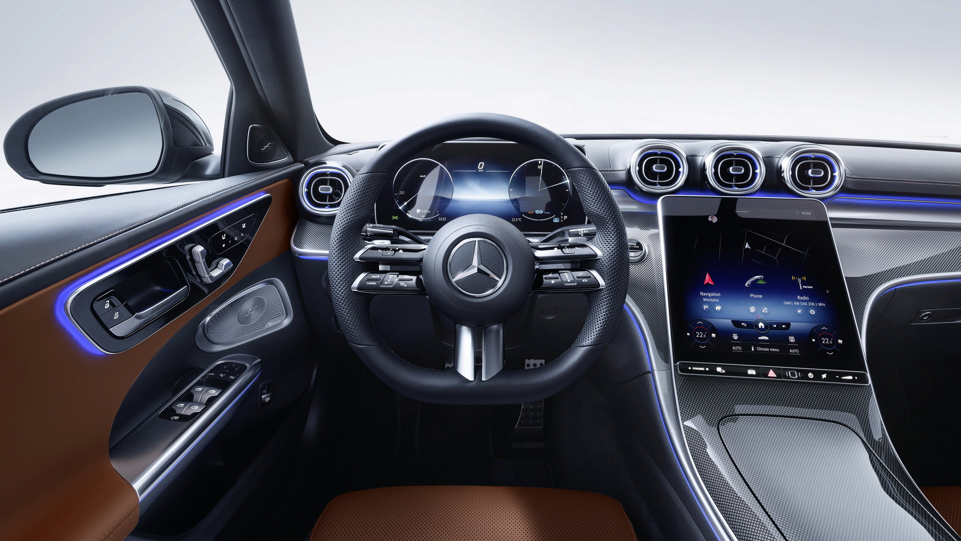 Download 2022 Mercedes-Benz C-Class - Interior, Cockpit HD Wallpaper 1921x1081 #74