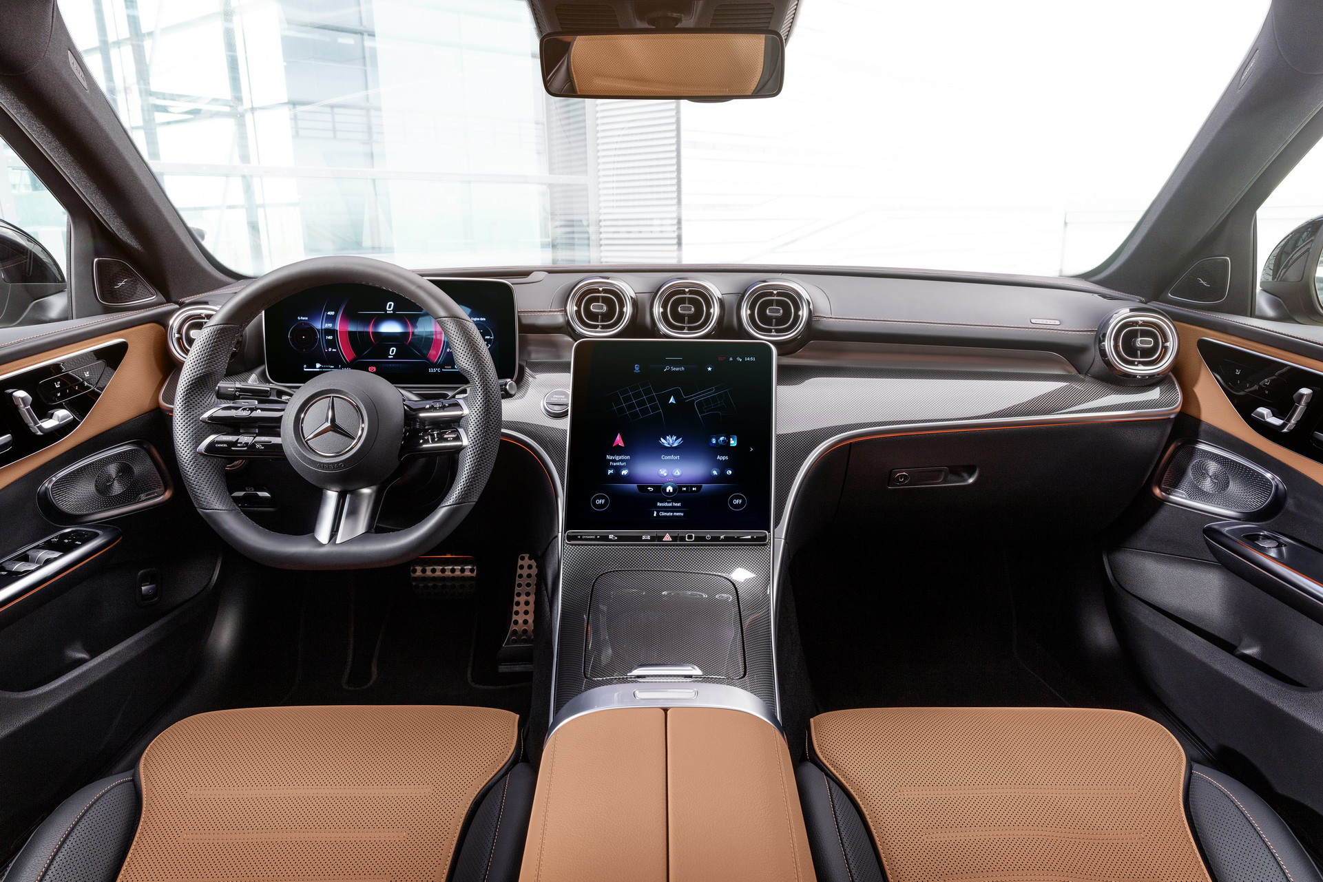 Download 2022 Mercedes-Benz C-Class - Interior, Cockpit HD Wallpaper 1921x1281 #36