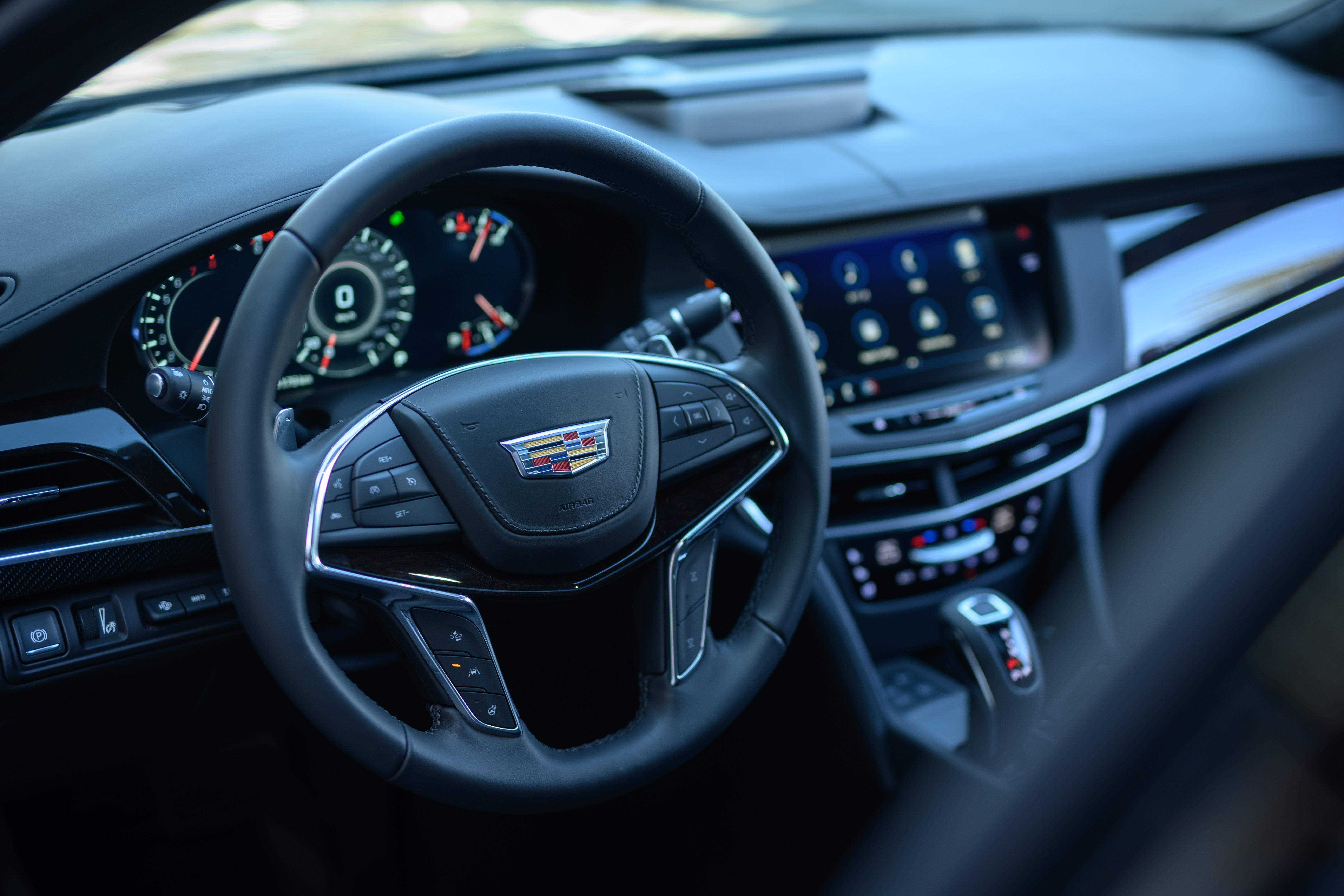 Download 2020 Cadillac CT6 Platinum - Interior, Steering Wheel HD Wallpaper 6192x4128 #13