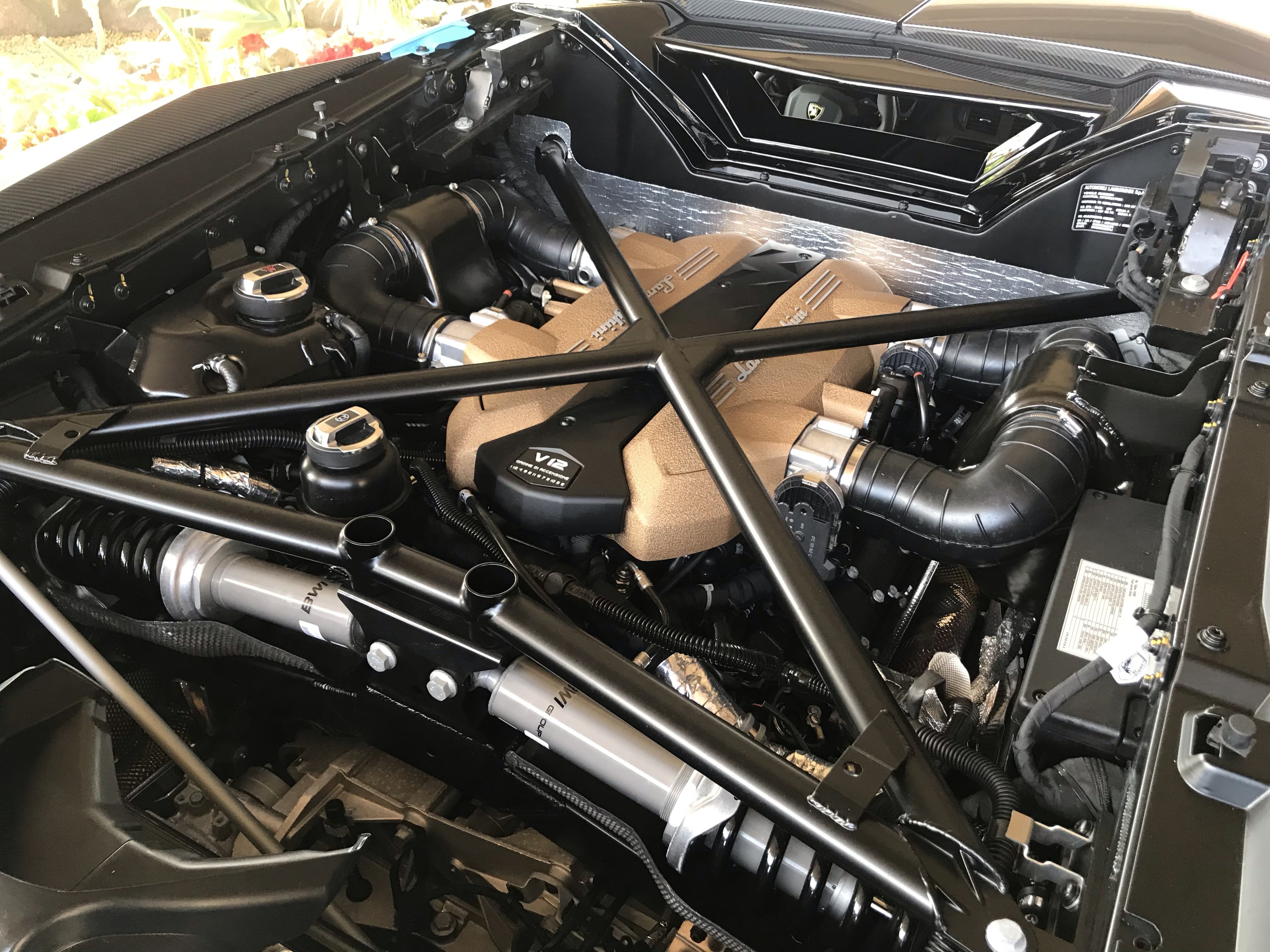 Download 2020 Lamborghini Aventador SVJ Roadster - Engine HD Wallpaper 4032x3024 #50