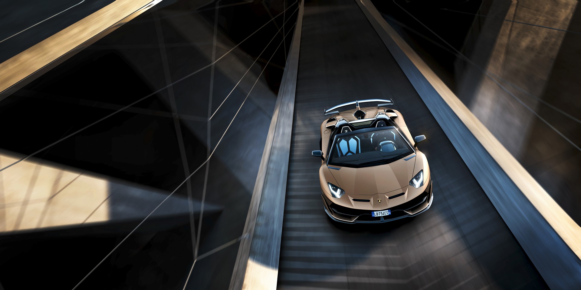 Download 2020 Lamborghini Aventador SVJ Roadster - Top HD Wallpaper 1920x960 #78