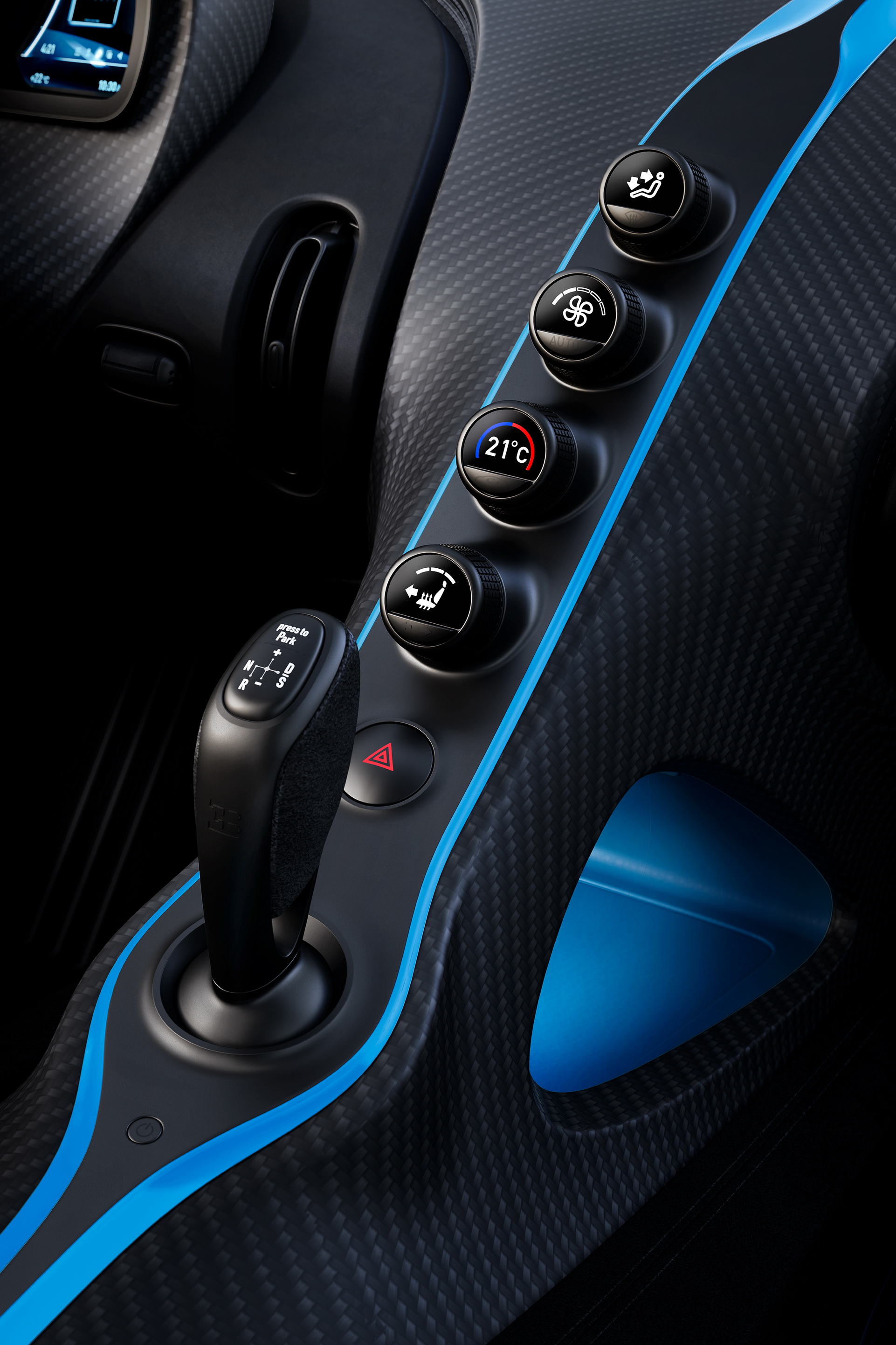 Download 2021 Bugatti Chiron Pur Sport - Central Console HD Phone Wallpaper 1922x2883 #132
