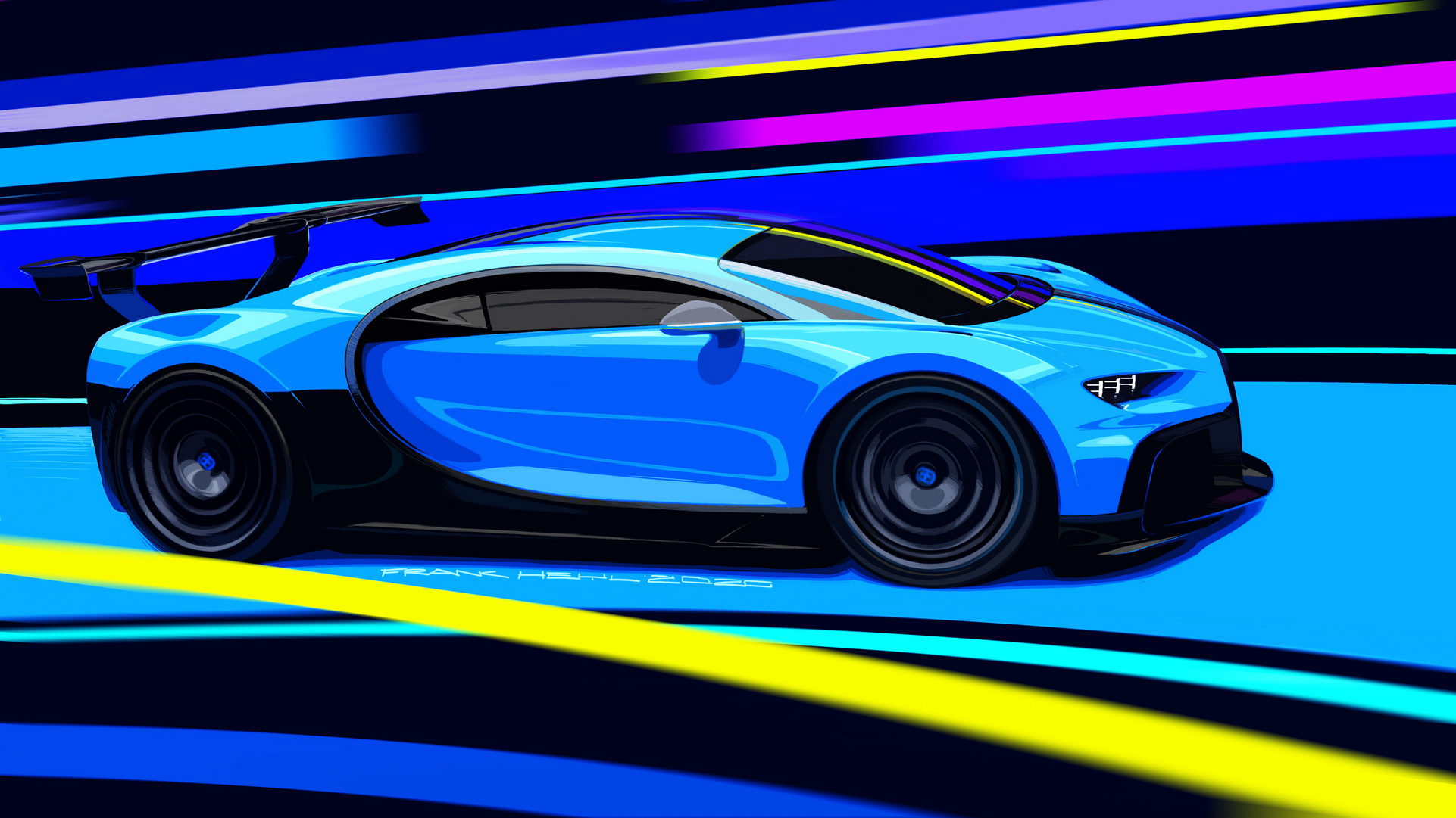 Download 2021 Bugatti Chiron Pur Sport - Front Three-Quarter HD Wallpaper 1922x1081 #155