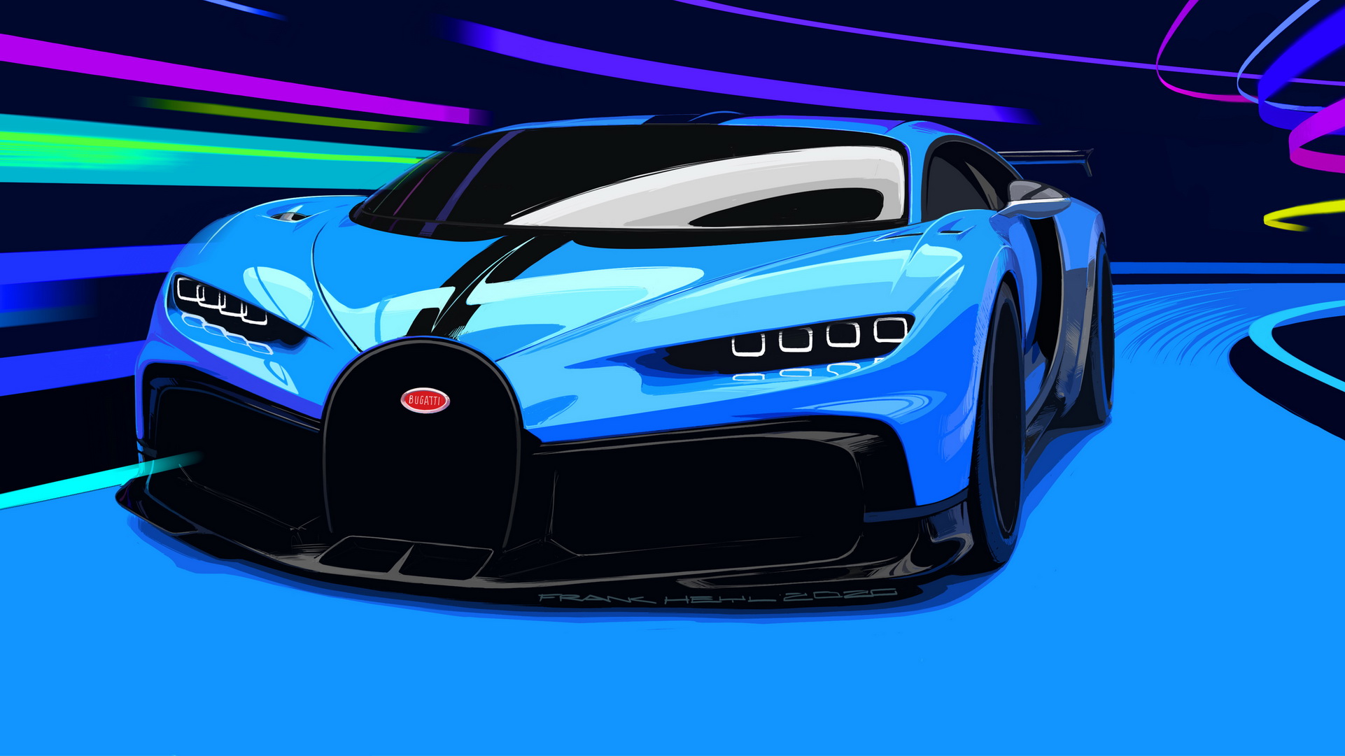 Download 2021 Bugatti Chiron Pur Sport - Front HD Wallpaper 1922x1081 #156