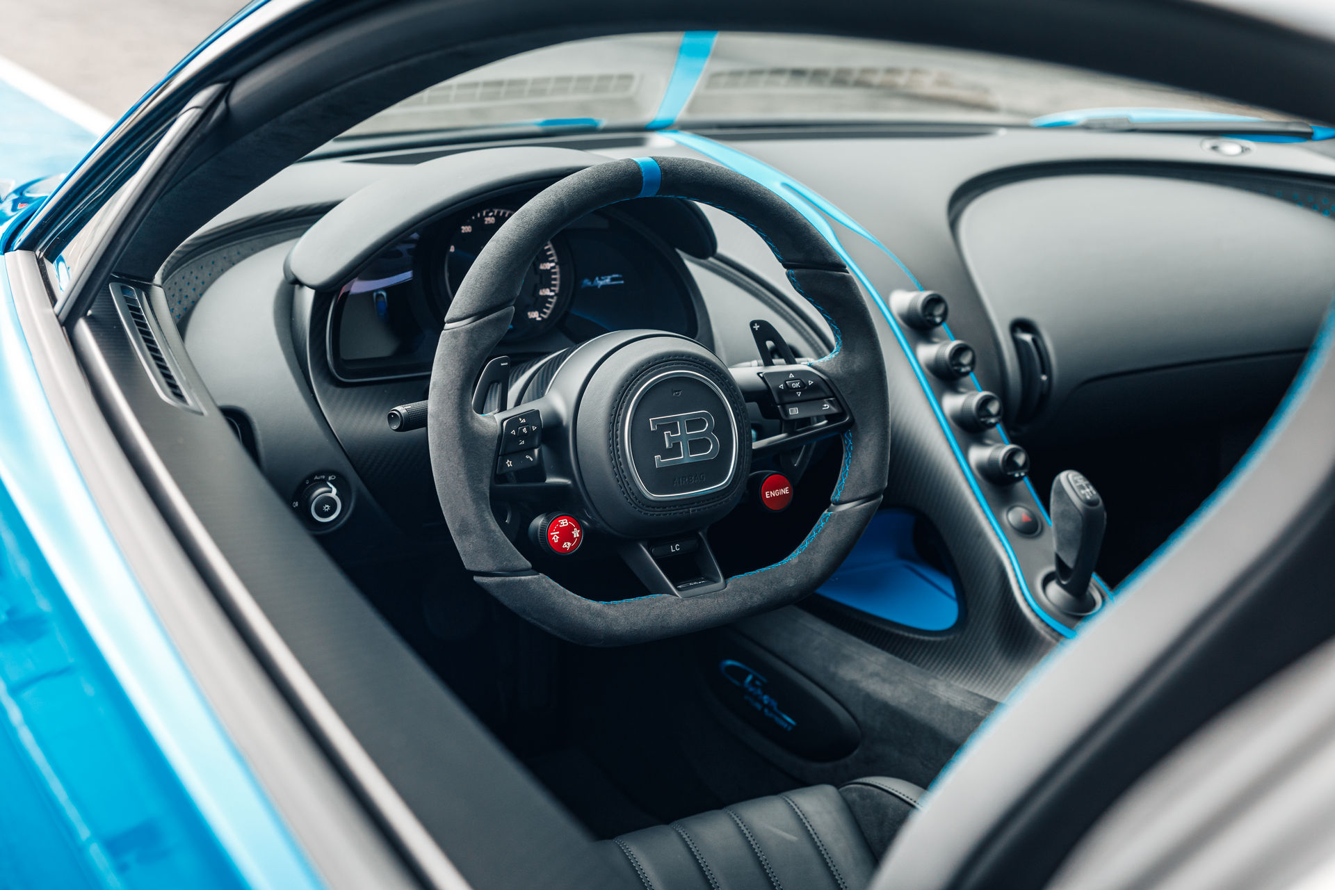 Download 2021 Bugatti Chiron Pur Sport - Interior, Steering Wheel HD Wallpaper 1920x1280 #67