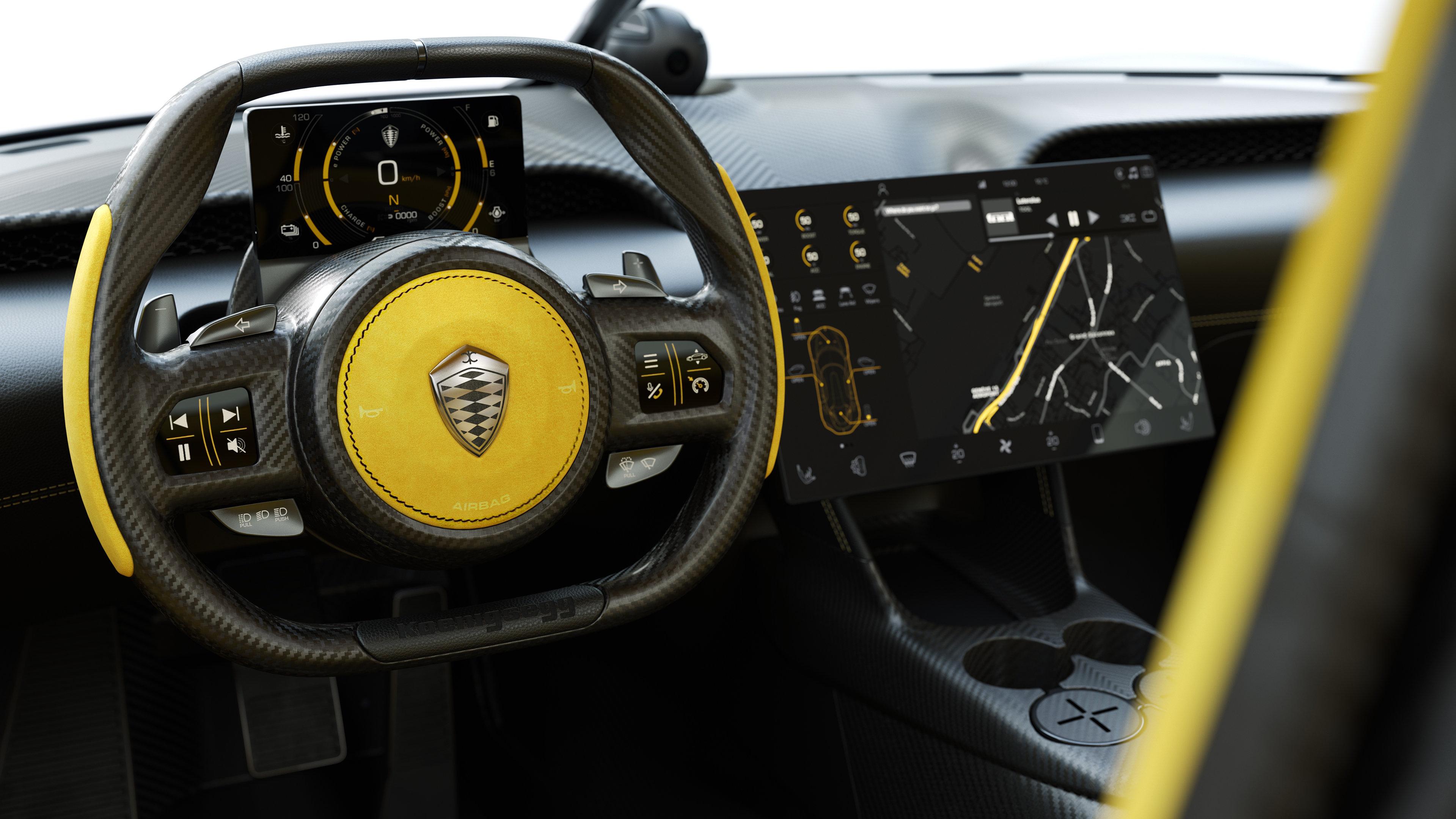 Download 2021 Koenigsegg Gemera - Interior, Steering Wheel HD Wallpaper 3839x2160 #42