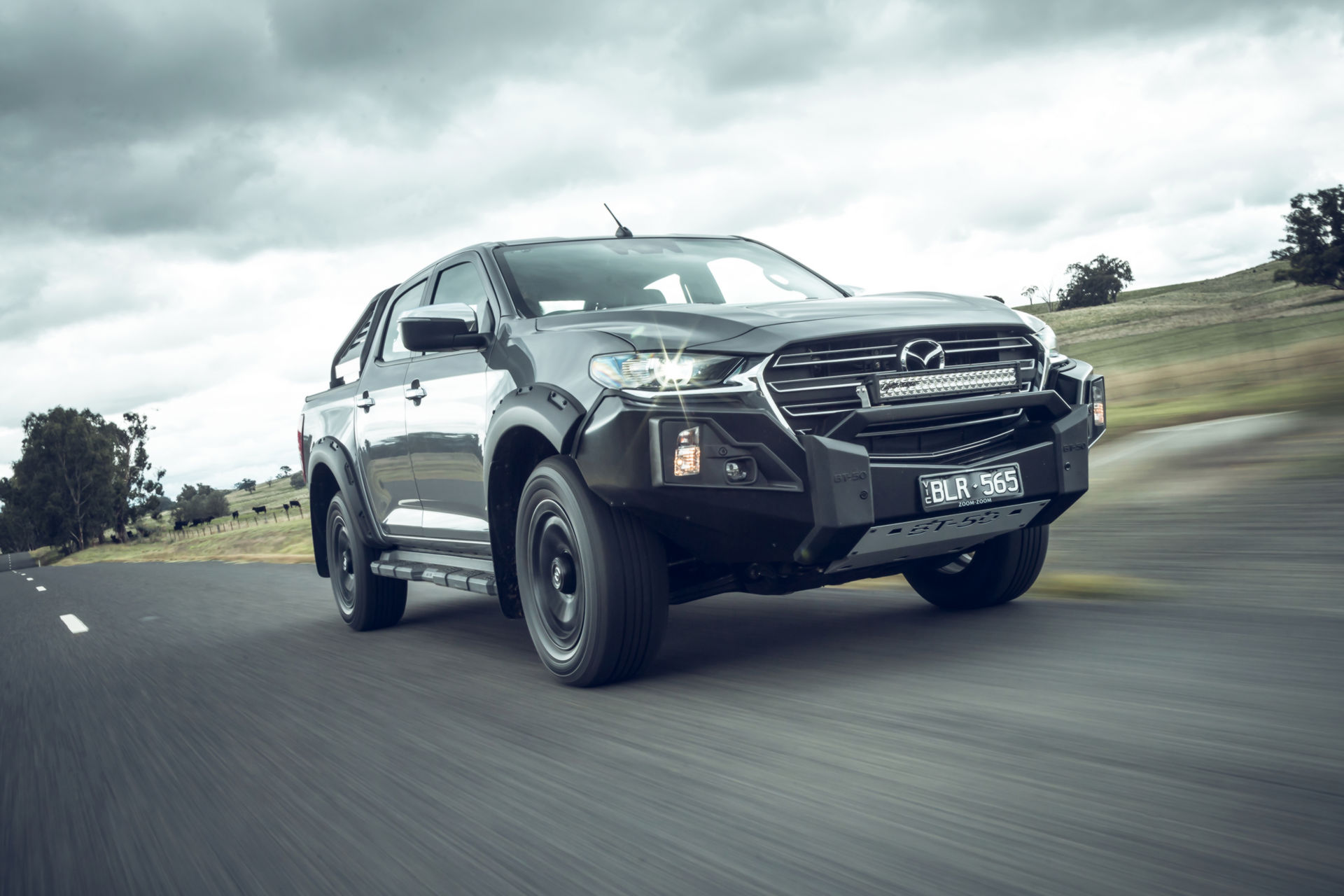 Download 2021 Mazda BT-50 Thunder - Front Three-Quarter HD Wallpaper 1920x1280 #1
