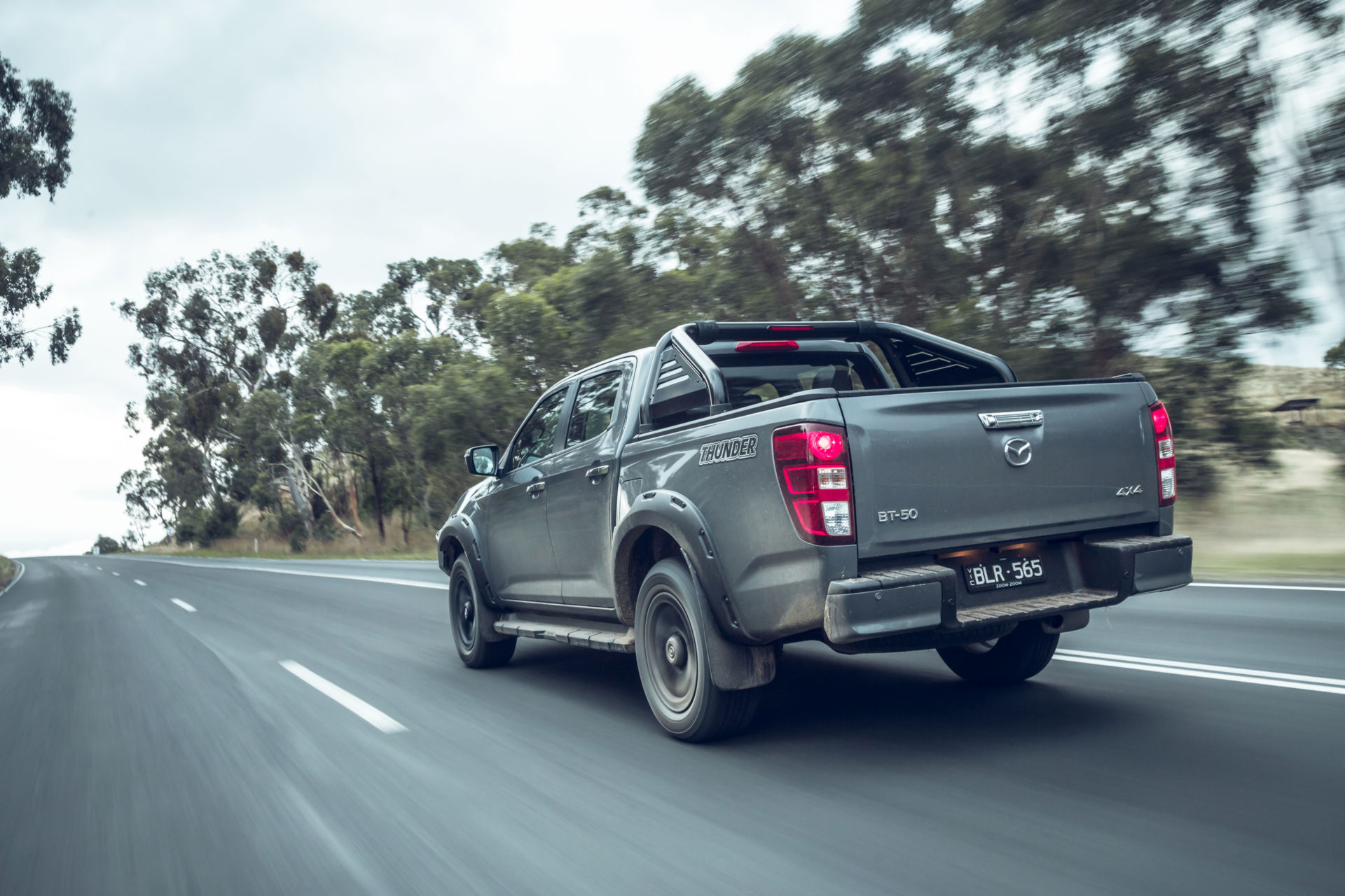 Download 2021 Mazda BT-50 Thunder - Rear Three-Quarter HD Wallpaper 1920x1280 #2