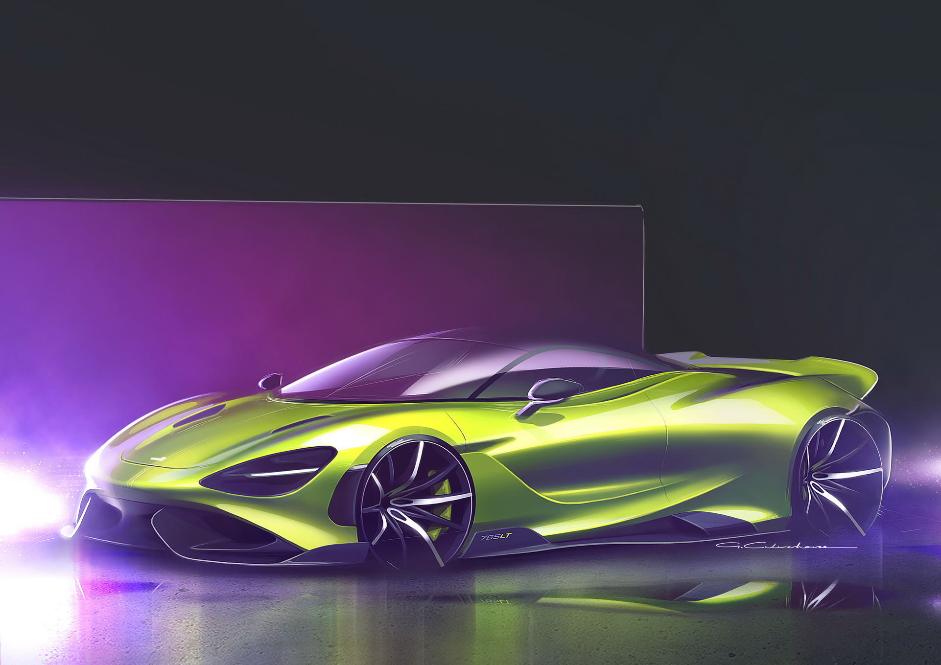 Download 2021 McLaren 765LT - Design Sketch HD Wallpaper 1922x1359 #37