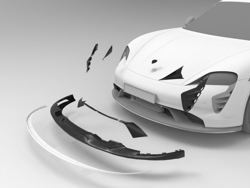 2021 Porsche Taycan with TechArt aerokit - Design Sketch Wallpaper 850x639 #39