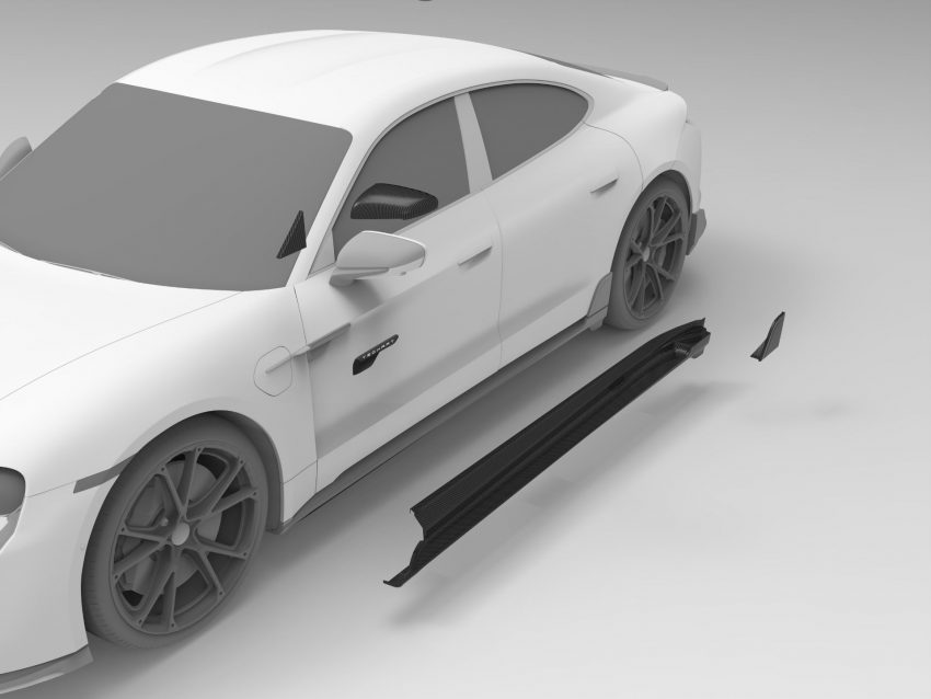 2021 Porsche Taycan with TechArt aerokit - Design Sketch Wallpaper 850x638 #40