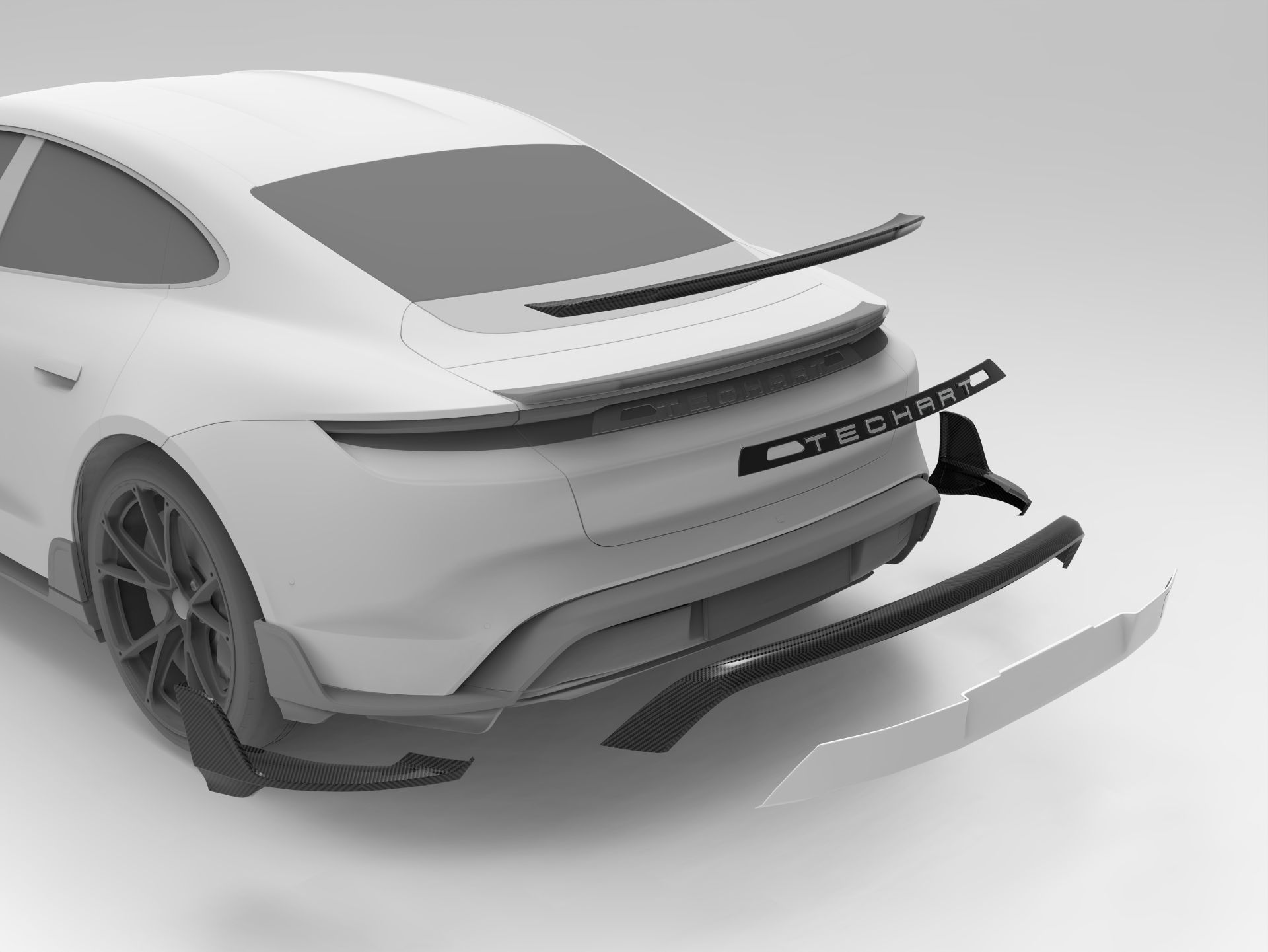 Download 2021 Porsche Taycan with TechArt aerokit - Design Sketch HD Wallpaper 1920x1441 #41