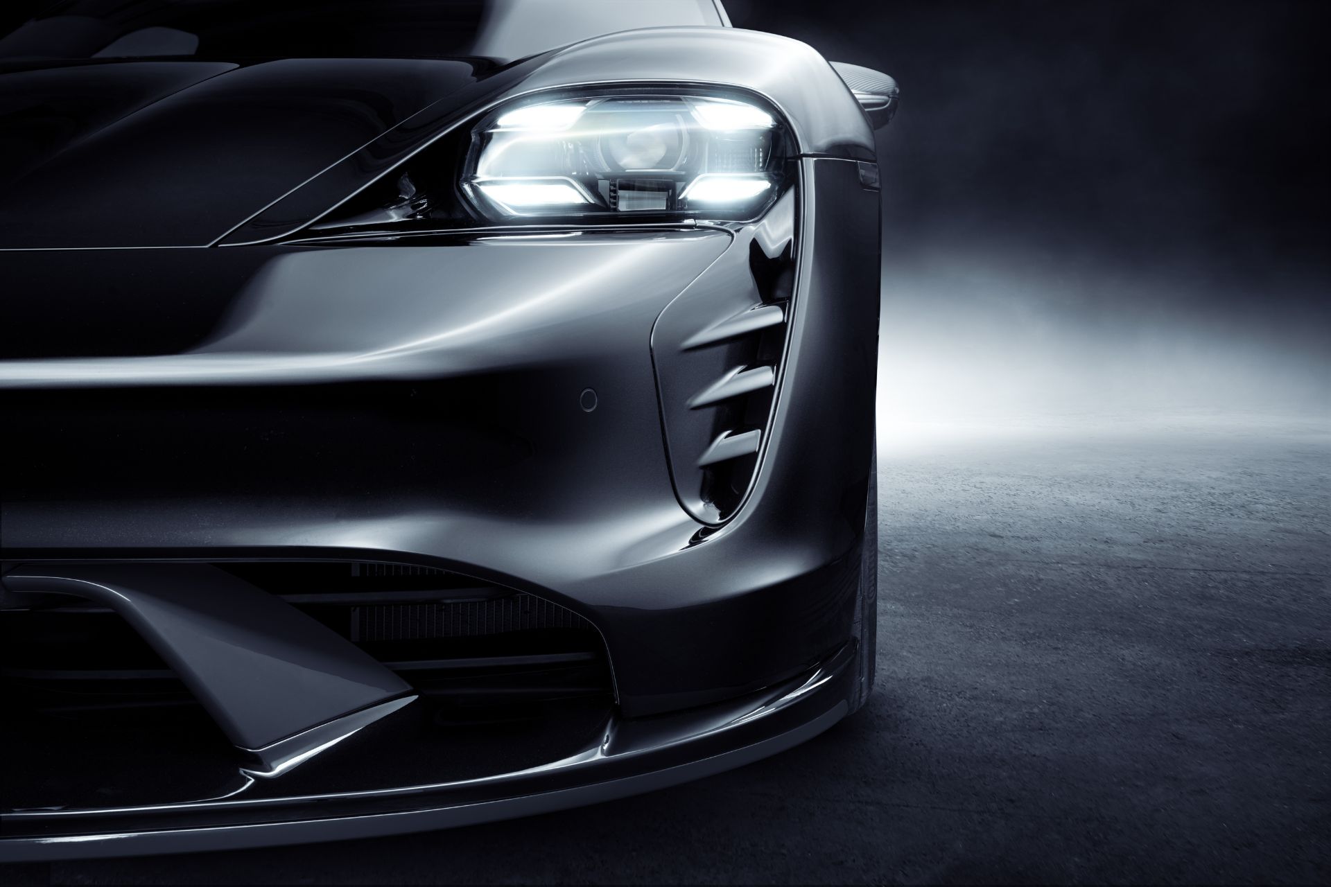 Download 2021 Porsche Taycan with TechArt aerokit - Headlight HD Wallpaper 1920x1280 #14