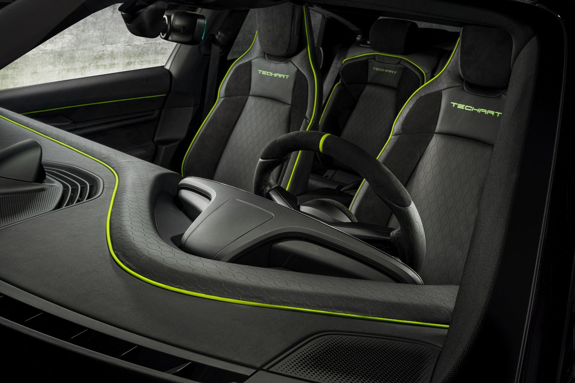 Download 2021 Porsche Taycan with TechArt aerokit - Interior, Cockpit HD Wallpaper 1920x1280 #23