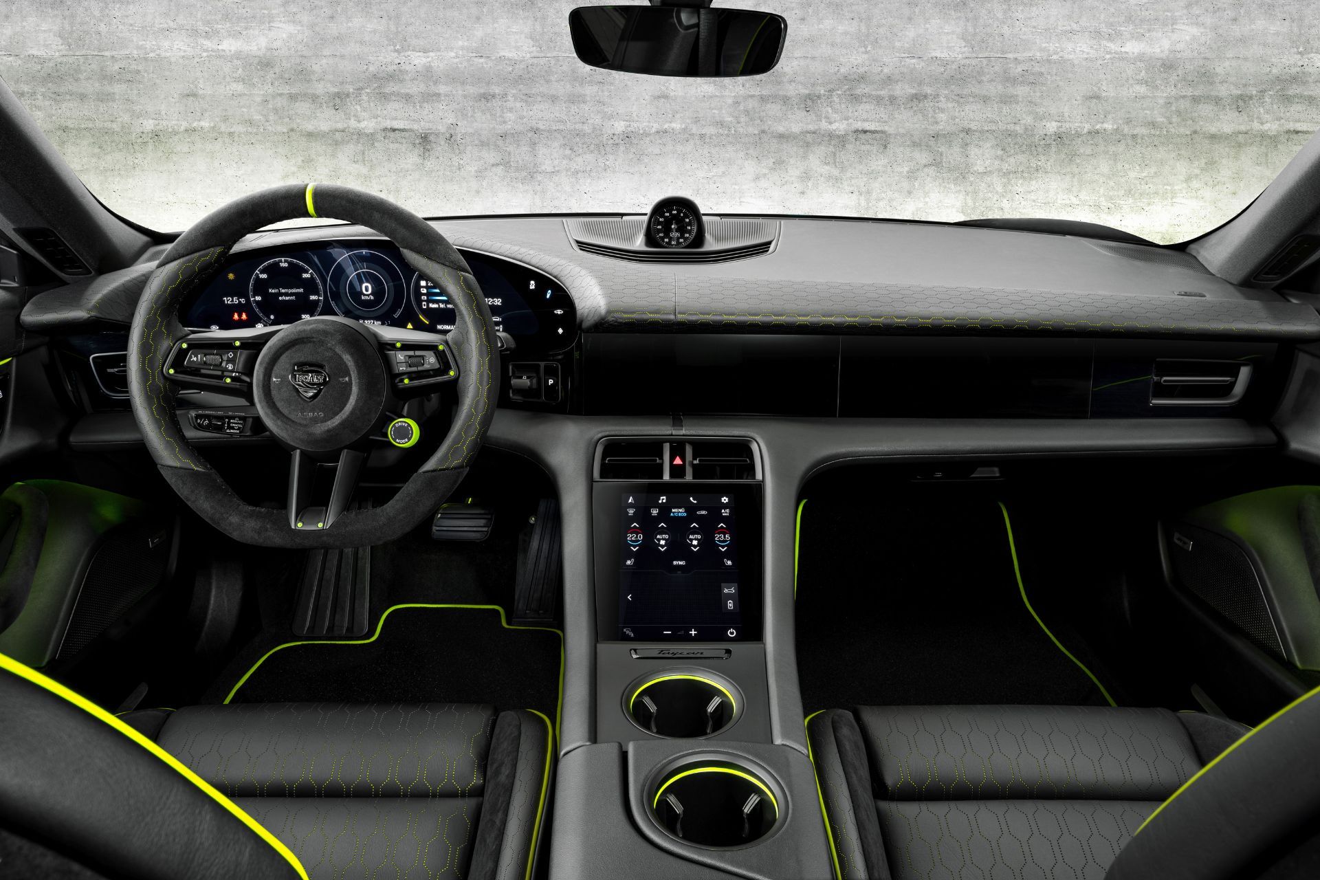Download 2021 Porsche Taycan with TechArt aerokit - Interior, Cockpit HD Wallpaper 1920x1280 #24