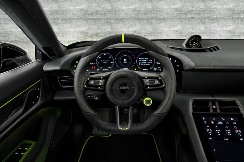 2021 Porsche Taycan with TechArt aerokit - Interior, Cockpit Wallpaper 850x567 #25