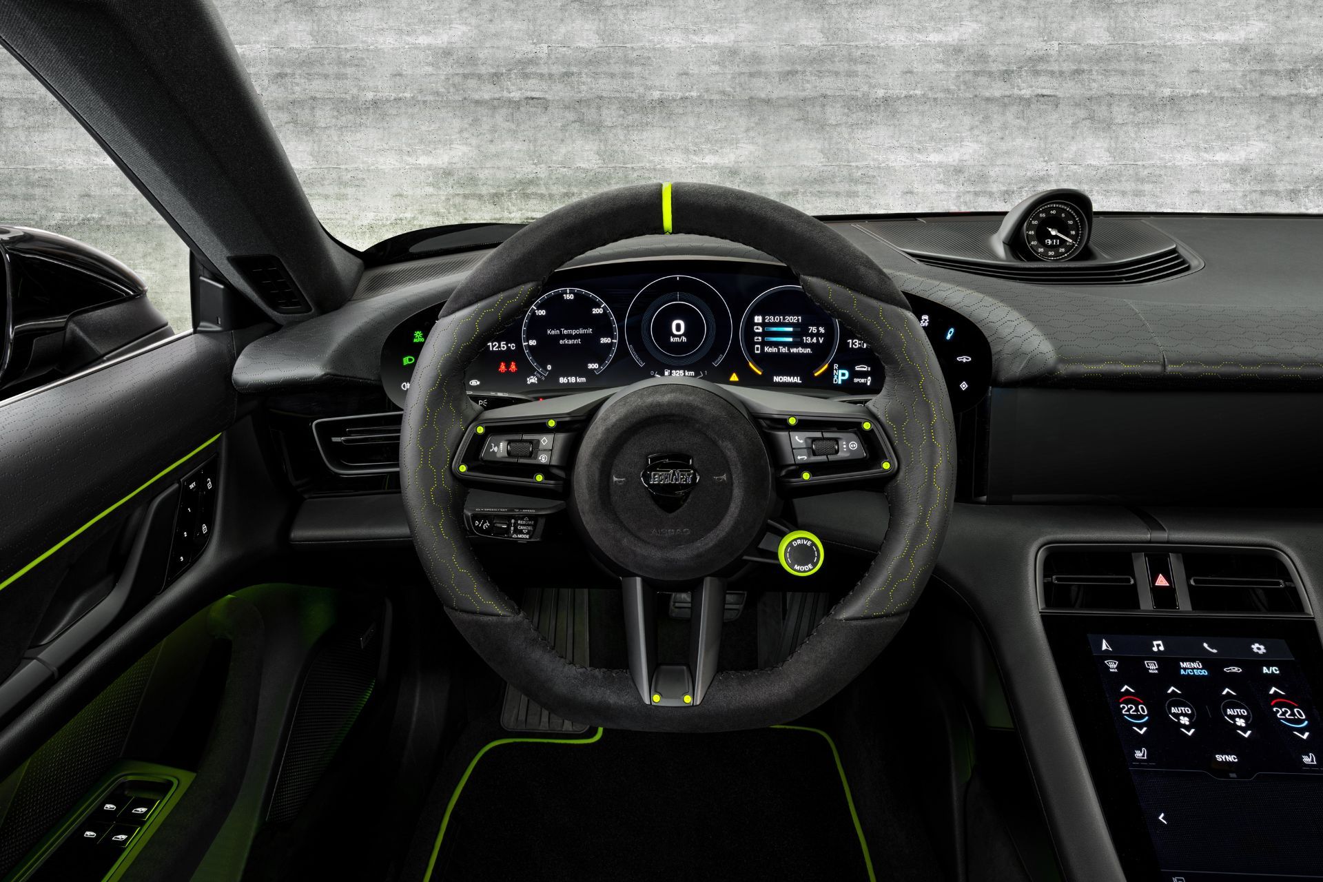 Download 2021 Porsche Taycan with TechArt aerokit - Interior, Cockpit HD Wallpaper 1920x1280 #25
