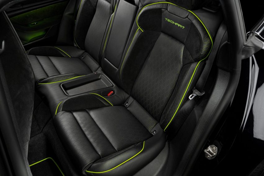 2021 Porsche Taycan with TechArt aerokit - Interior, Rear Seats Wallpaper 850x567 #31